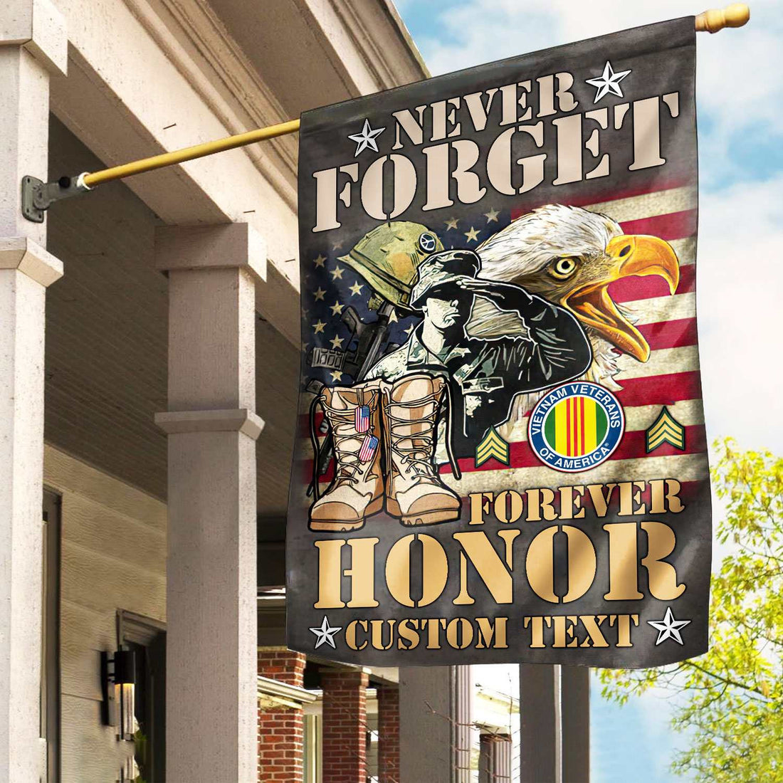 Premium Custom Vietnam Veteran Flag VPVC110706, Gift For Vietnam Veteran, American Flag, Patriotic Flag, Garden Flag, House Flag