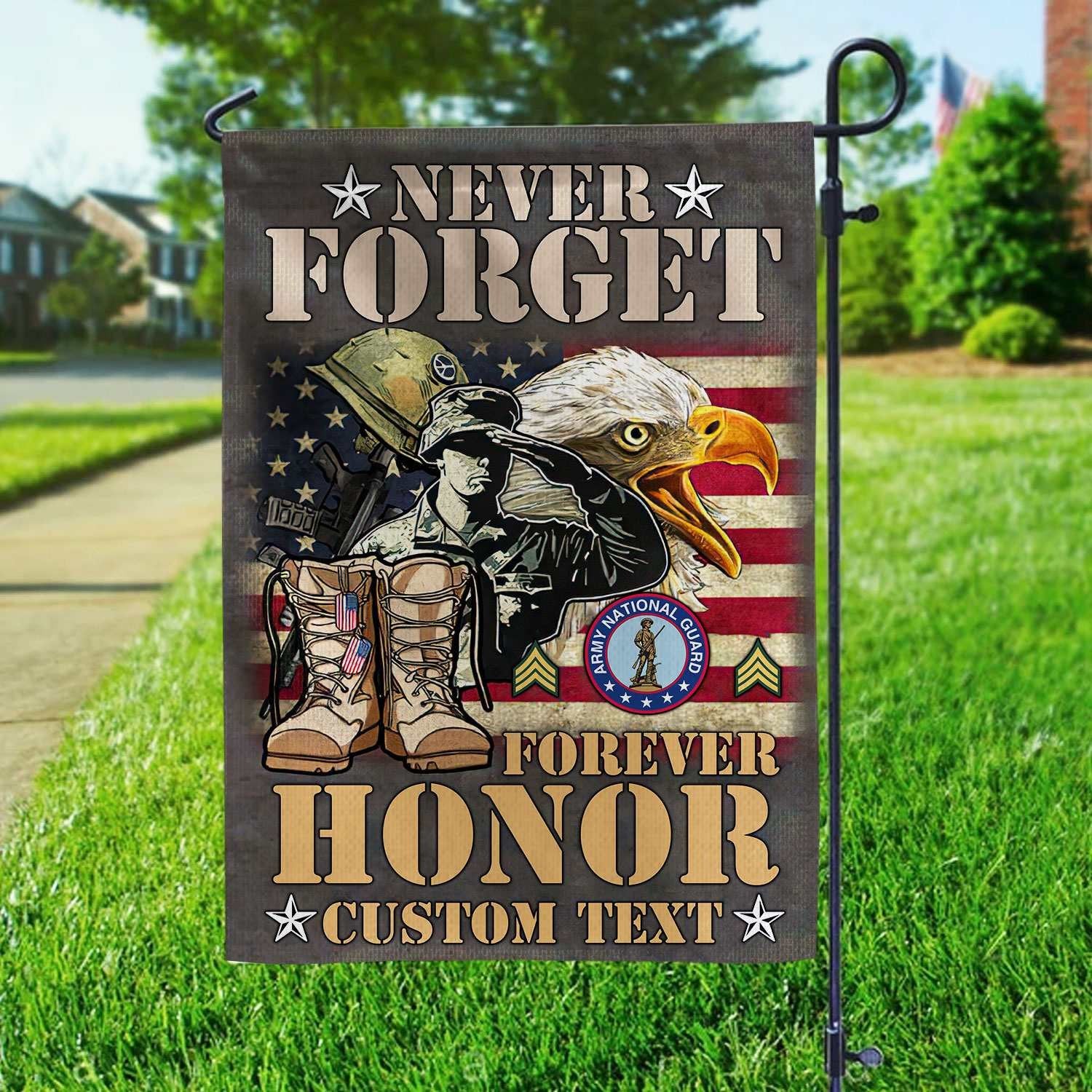 Premium Custom Army National Guard Veteran Flag VPVC110708, Gift For Army National Guard Veteran, American Flag, Patriotic Flag, Garden Flag, House Flag