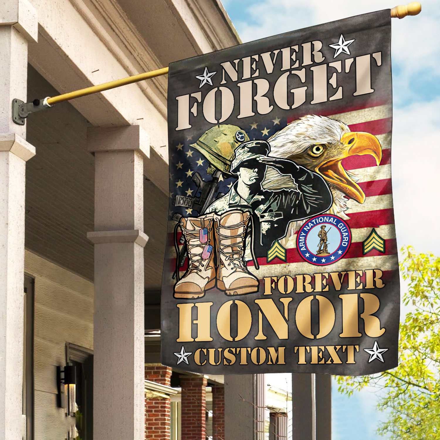 Premium Custom Army National Guard Veteran Flag VPVC110708, Gift For Army National Guard Veteran, American Flag, Patriotic Flag, Garden Flag, House Flag