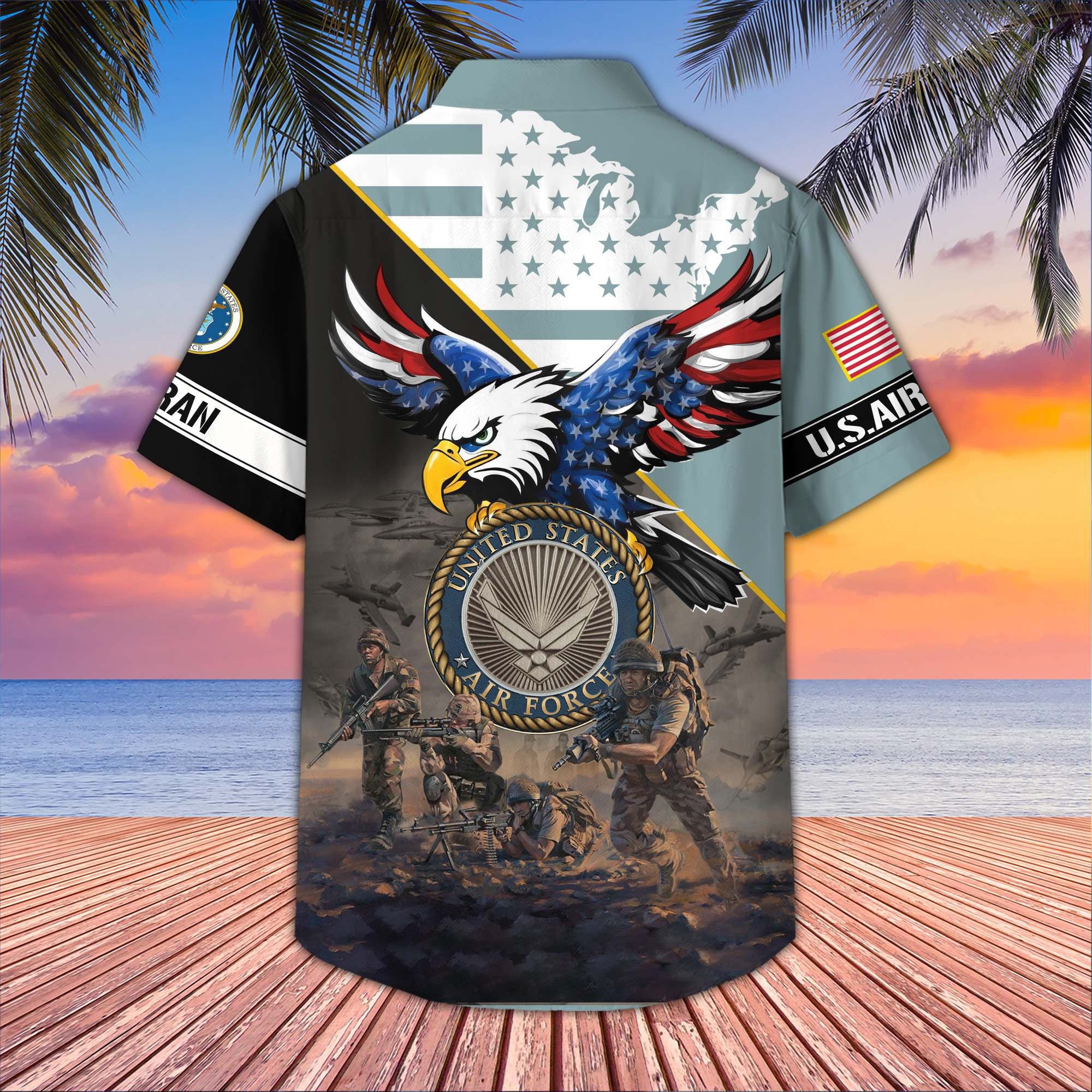 Premium US Veterans Hawaiian Shirt BPVC150501, Gifts For US Veterans, Gifts On Father's Day, Armed Forces Day, Veterans Day.