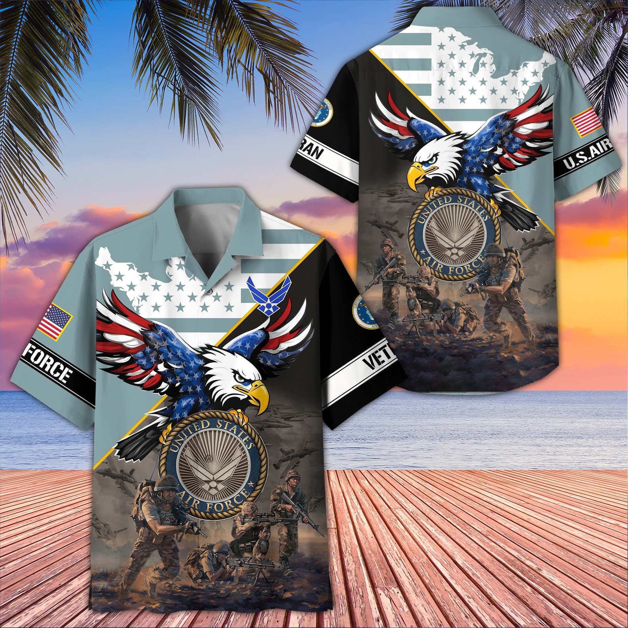 Premium US Veterans Hawaiian Shirt BPVC150501, Gifts For US Veterans, Gifts On Father's Day, Armed Forces Day, Veterans Day.