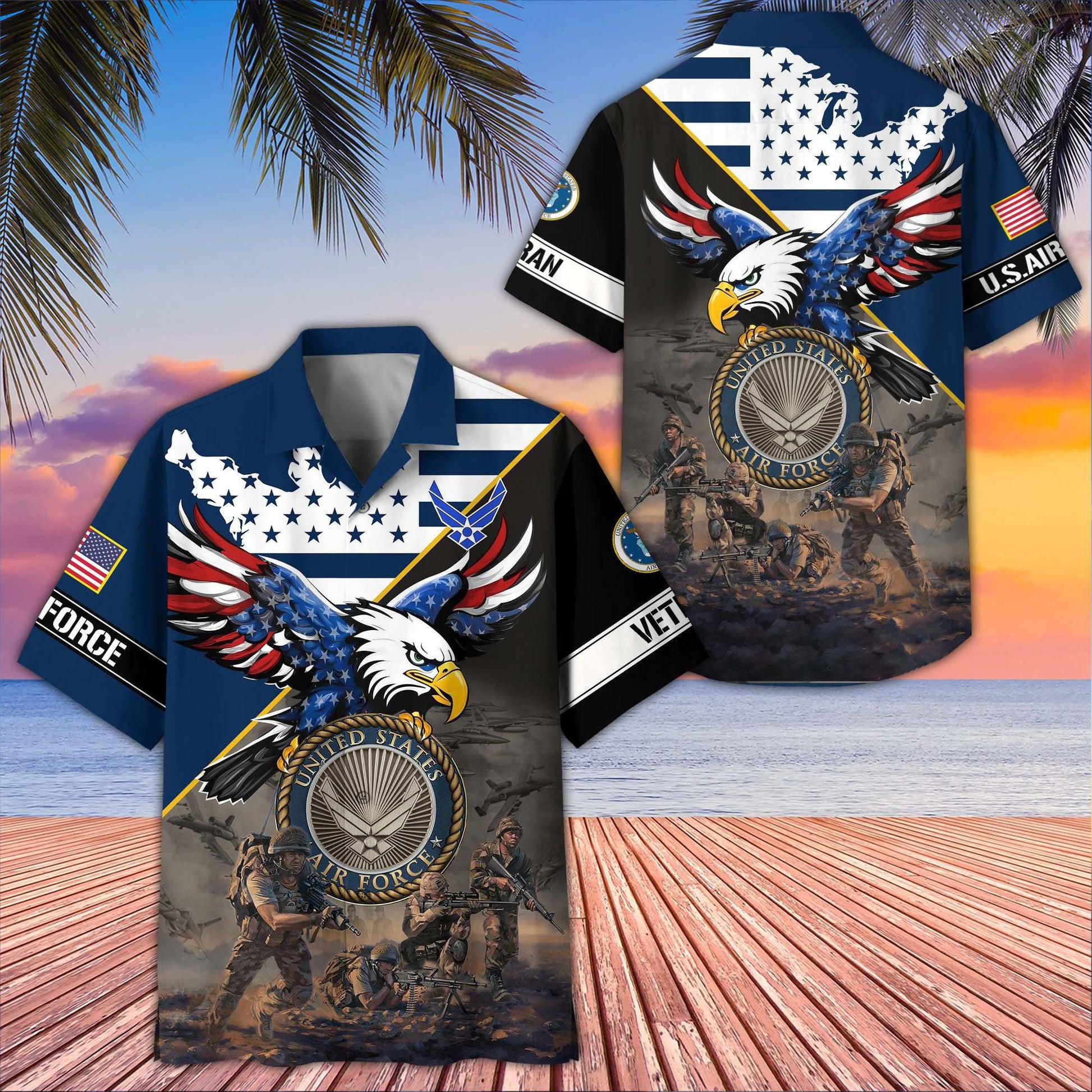 Premium US Veterans Hawaiian Shirt BPVC150501, Gifts For US Veterans, Gifts On Father's Day, Armed Forces Day, Veterans Day.