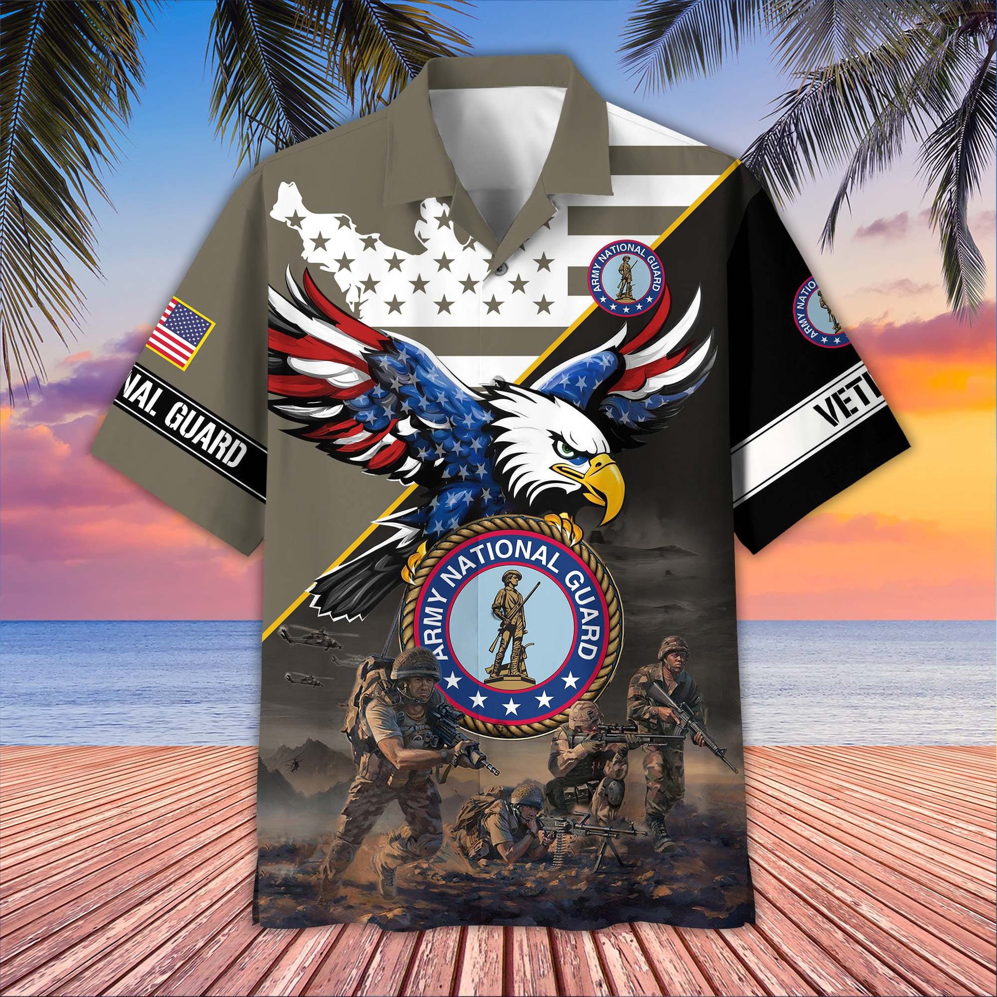 Premium US Veterans Hawaiian Shirt BPVC150501, Gifts For US Veterans, Gifts On Father's Day, Armed Forces Day, Veterans Day.