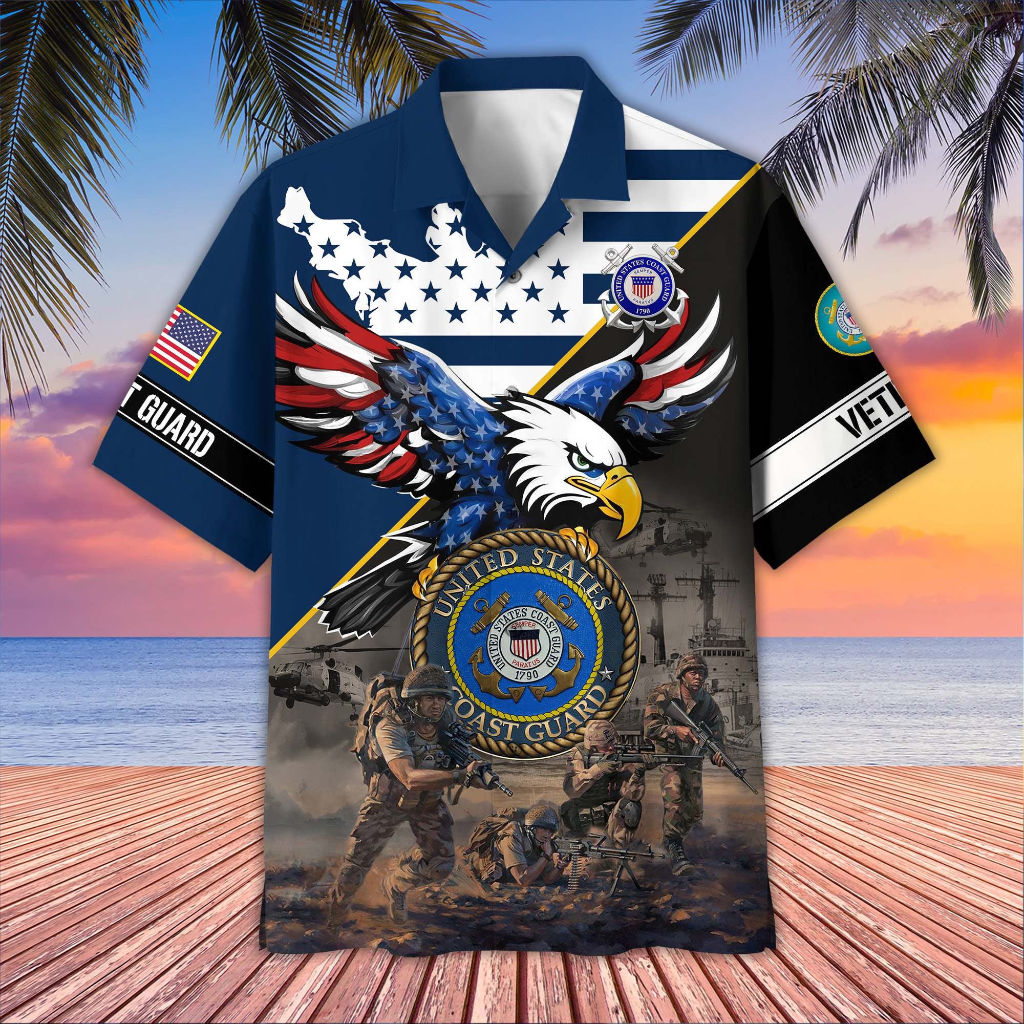 Premium US Veterans Hawaiian Shirt BPVC150501, Gifts For US Veterans, Gifts On Father's Day, Armed Forces Day, Veterans Day.