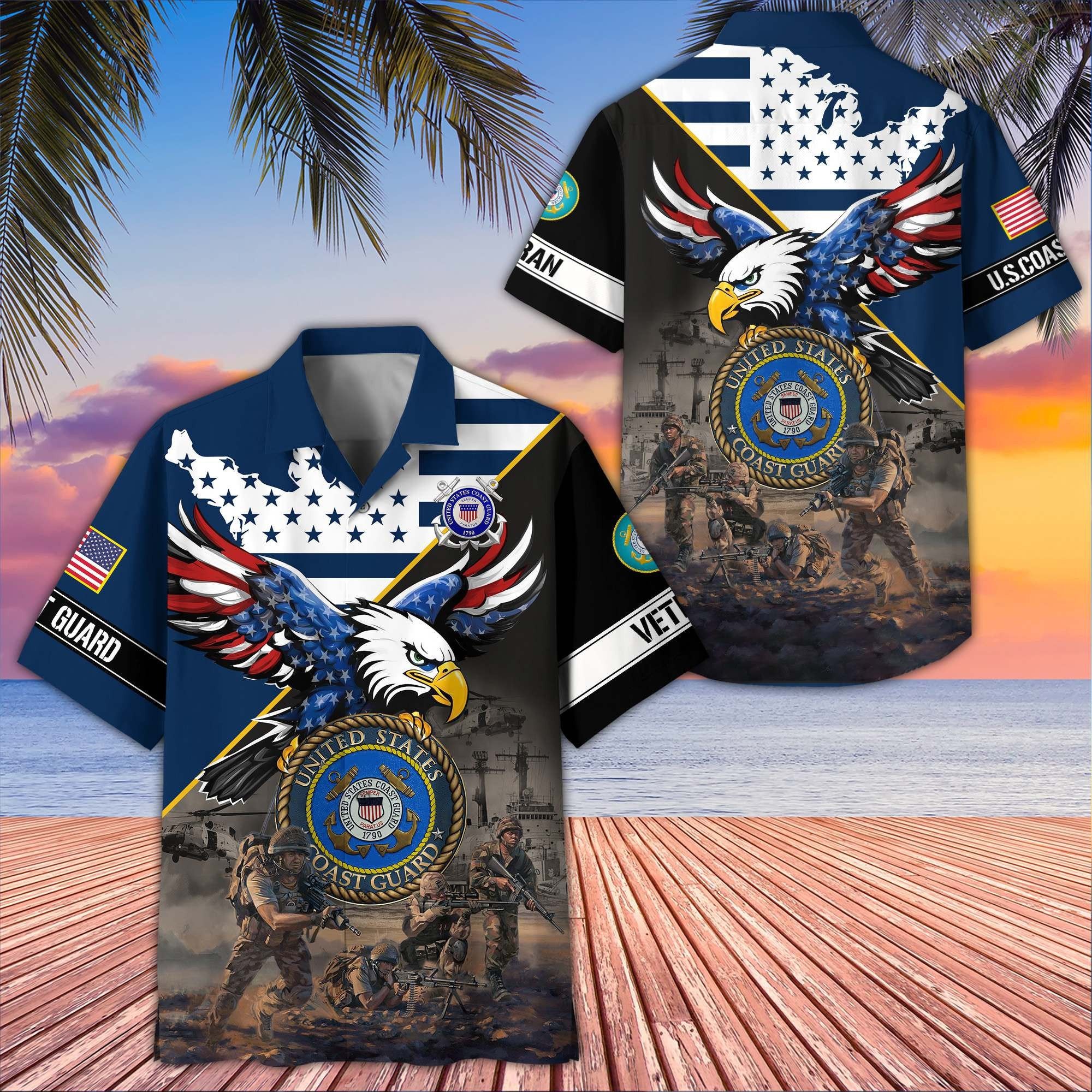 Premium US Veterans Hawaiian Shirt BPVC150501, Gifts For US Veterans, Gifts On Father's Day, Armed Forces Day, Veterans Day.