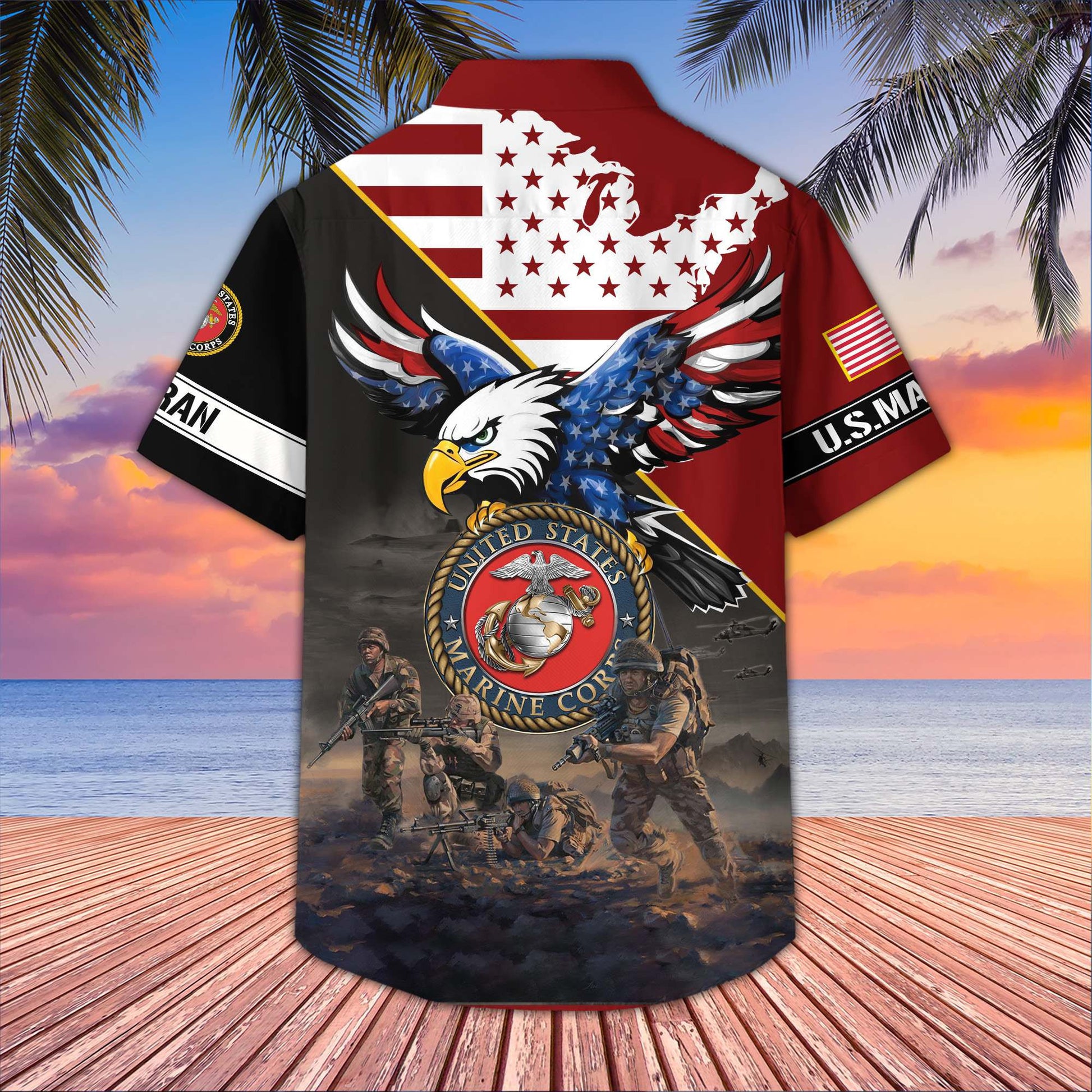 Premium US Veterans Hawaiian Shirt BPVC150501, Gifts For US Veterans, Gifts On Father's Day, Armed Forces Day, Veterans Day.