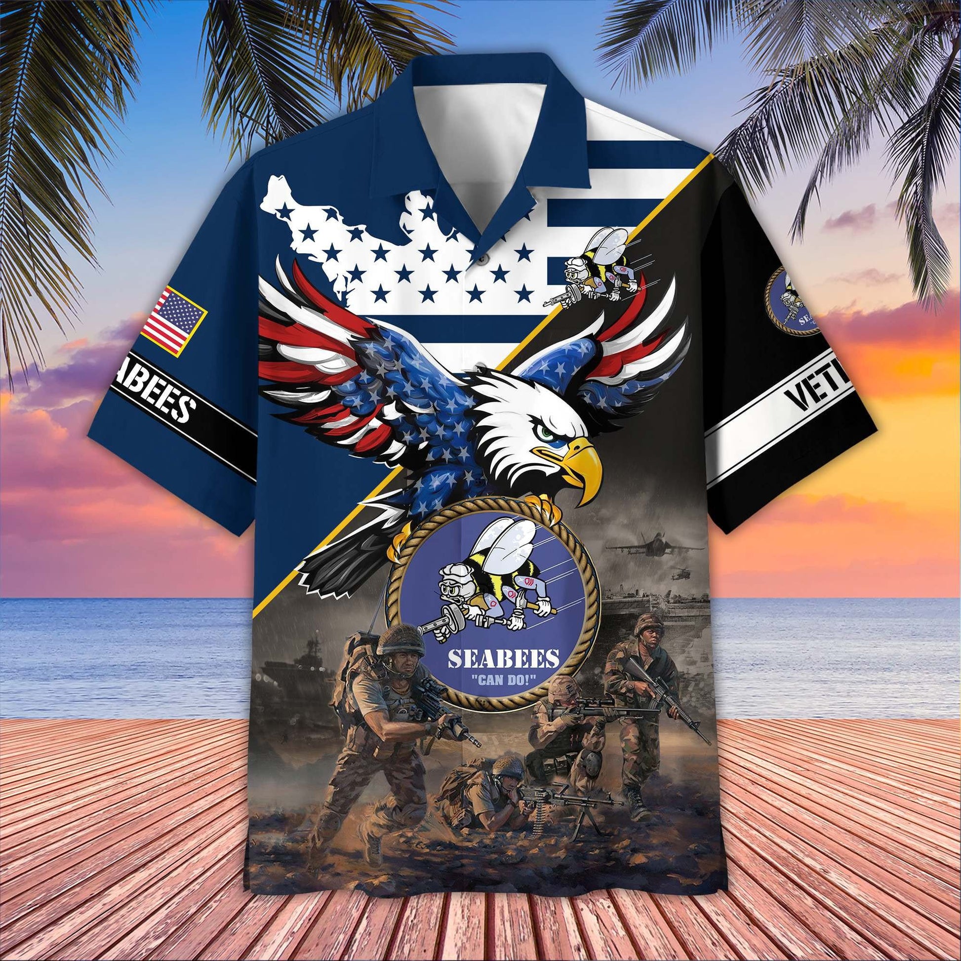 Premium US Veterans Hawaiian Shirt BPVC150501, Gifts For US Veterans, Gifts On Father's Day, Armed Forces Day, Veterans Day.