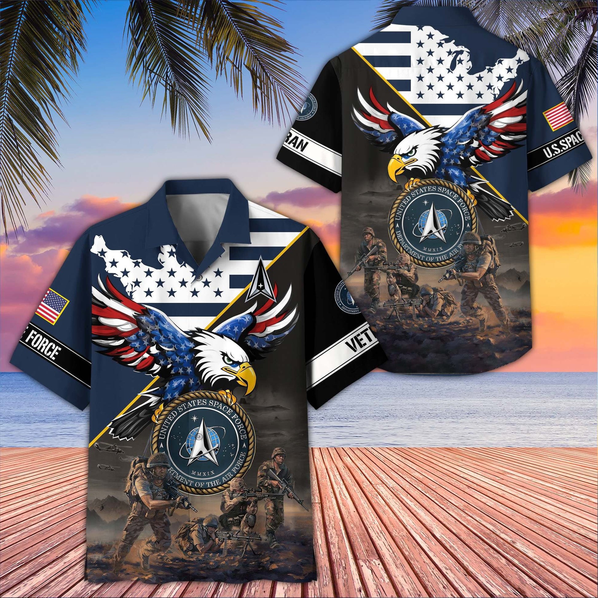 Premium US Veterans Hawaiian Shirt BPVC150501, Gifts For US Veterans, Gifts On Father's Day, Armed Forces Day, Veterans Day.
