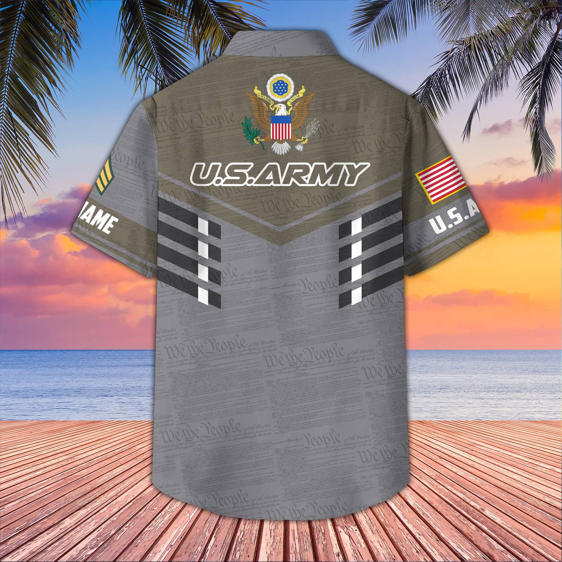 Premium Custom US Army Hawaiian Shirt VPVC406701, Gifts For Army Veteran, Best Gifts On Father's Day, Armed Forces Day, Independence Day, Veterans Day.