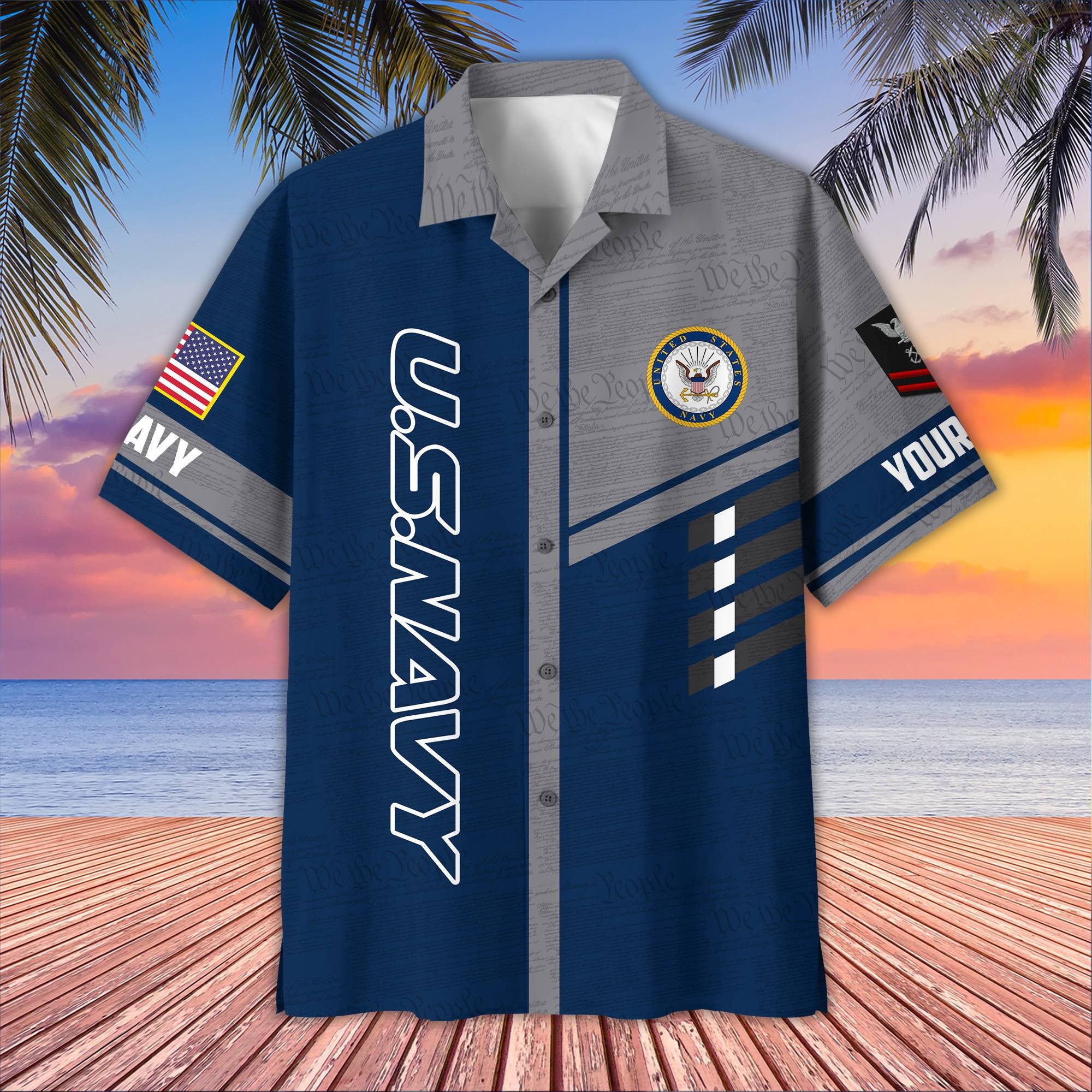 Premium Custom US Navy Hawaiian Shirt VPVC406702, Gifts For Navy Veteran, Best Gifts On Father's Day, Armed Forces Day, Independence Day, Veterans Day.