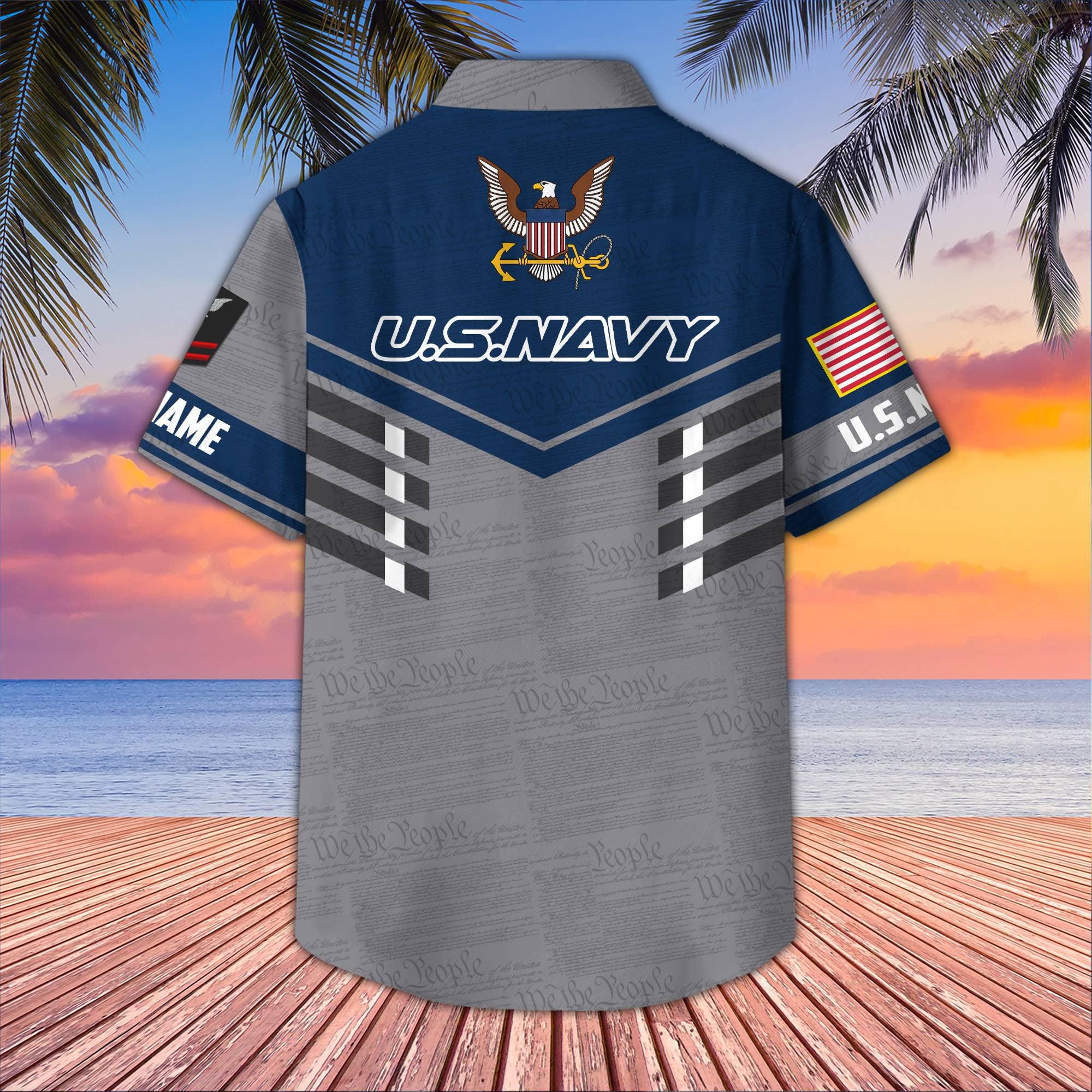 Premium Custom US Navy Hawaiian Shirt VPVC406702, Gifts For Navy Veteran, Best Gifts On Father's Day, Armed Forces Day, Independence Day, Veterans Day.