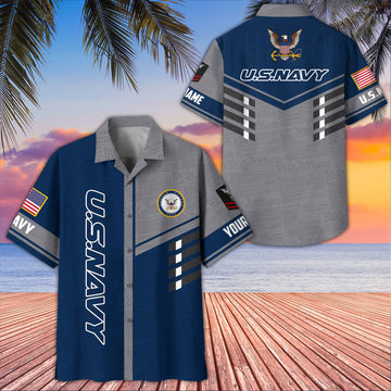 Premium Custom US Navy Hawaiian Shirt VPVC406702, Gifts For Navy Veteran, Best Gifts On Father's Day, Armed Forces Day, Independence Day, Veterans Day.