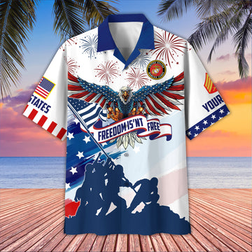 USMC Custom Hawaiian Shirt VPVC406603, Gifts For Marine Veteran, Best Gifts On Father's Day, Armed Forces Day, Independence Day, Veterans Day.