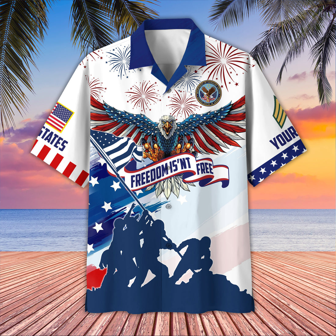 US Veteran Custom Hawaiian Shirt VPVC406607, Gifts For US Veteran, Best Gifts On Father's Day, Armed Forces Day, Independence Day, Veterans Day.