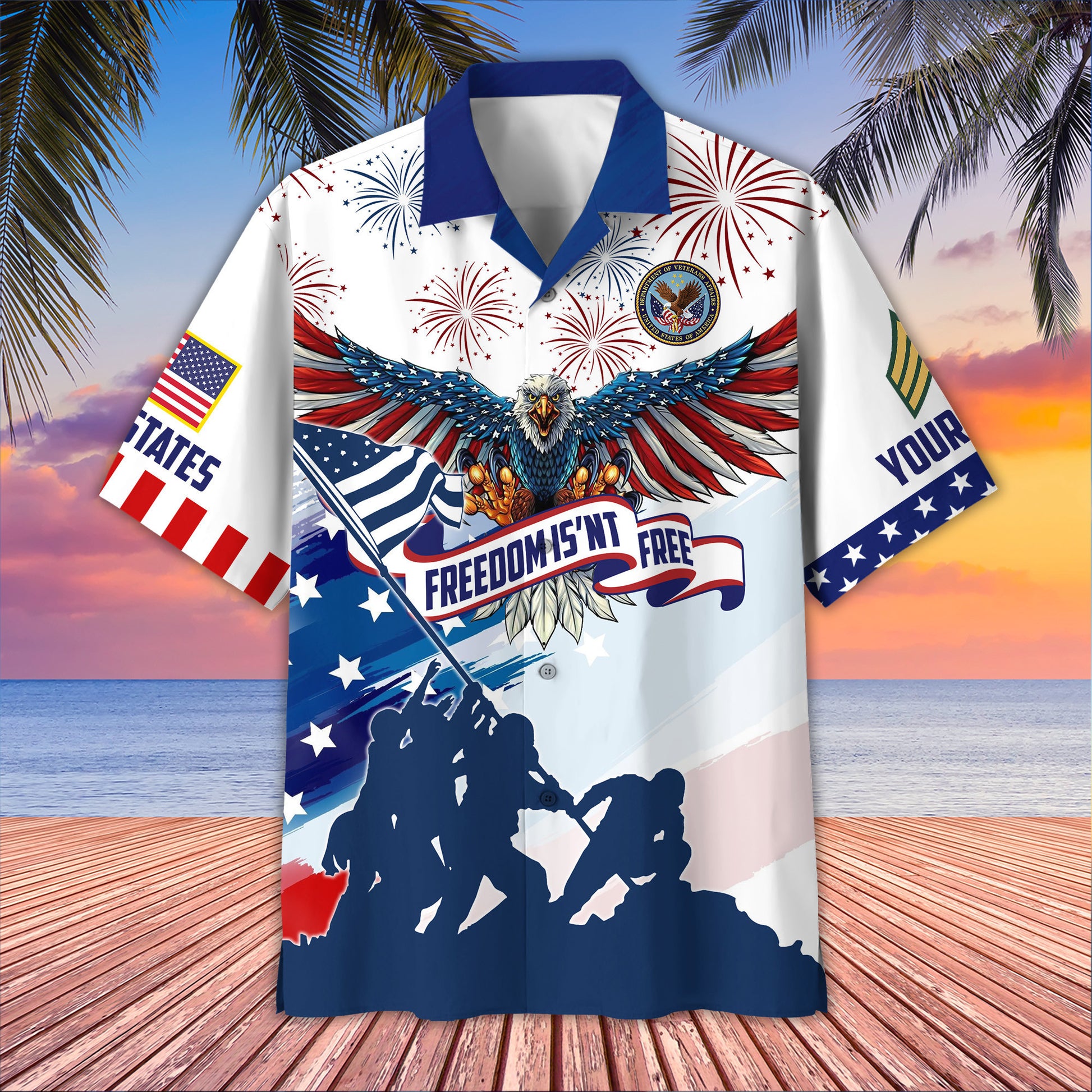 US Veteran Custom Hawaiian Shirt VPVC406607, Gifts For US Veteran, Best Gifts On Father's Day, Armed Forces Day, Independence Day, Veterans Day.