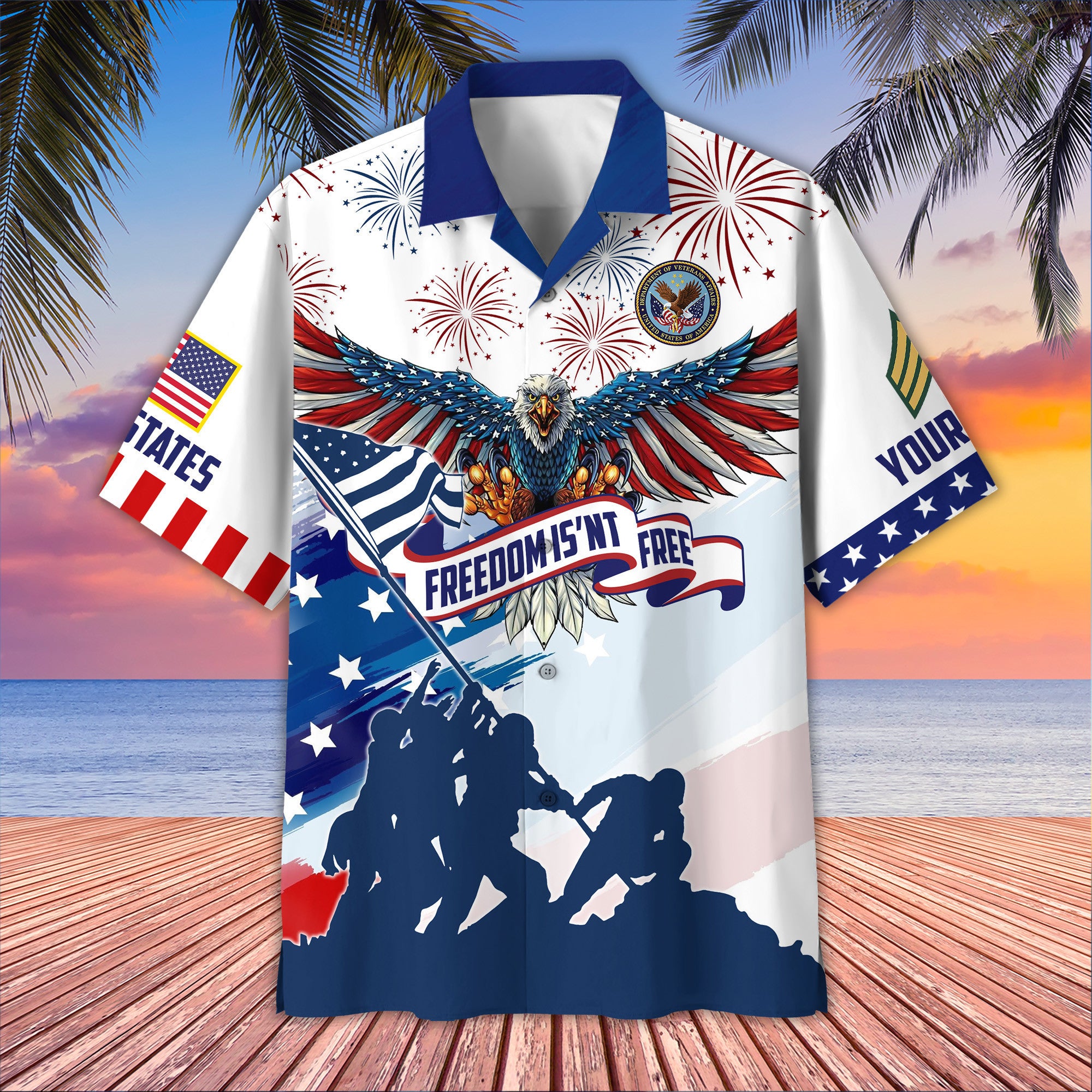 US Veteran Custom Hawaiian Shirt VPVC406607, Gifts For US Veteran, Best Gifts On Father's Day, Armed Forces Day, Independence Day, Veterans Day.