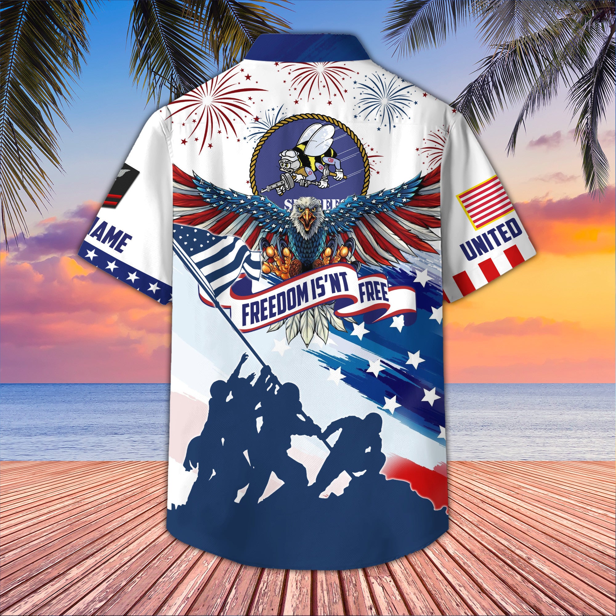 US Seabees Custom Hawaiian Shirt VPVC406609, Gifts For Seabees Veteran, Best Gifts On Father's Day, Armed Forces Day, Independence Day, Veterans Day.