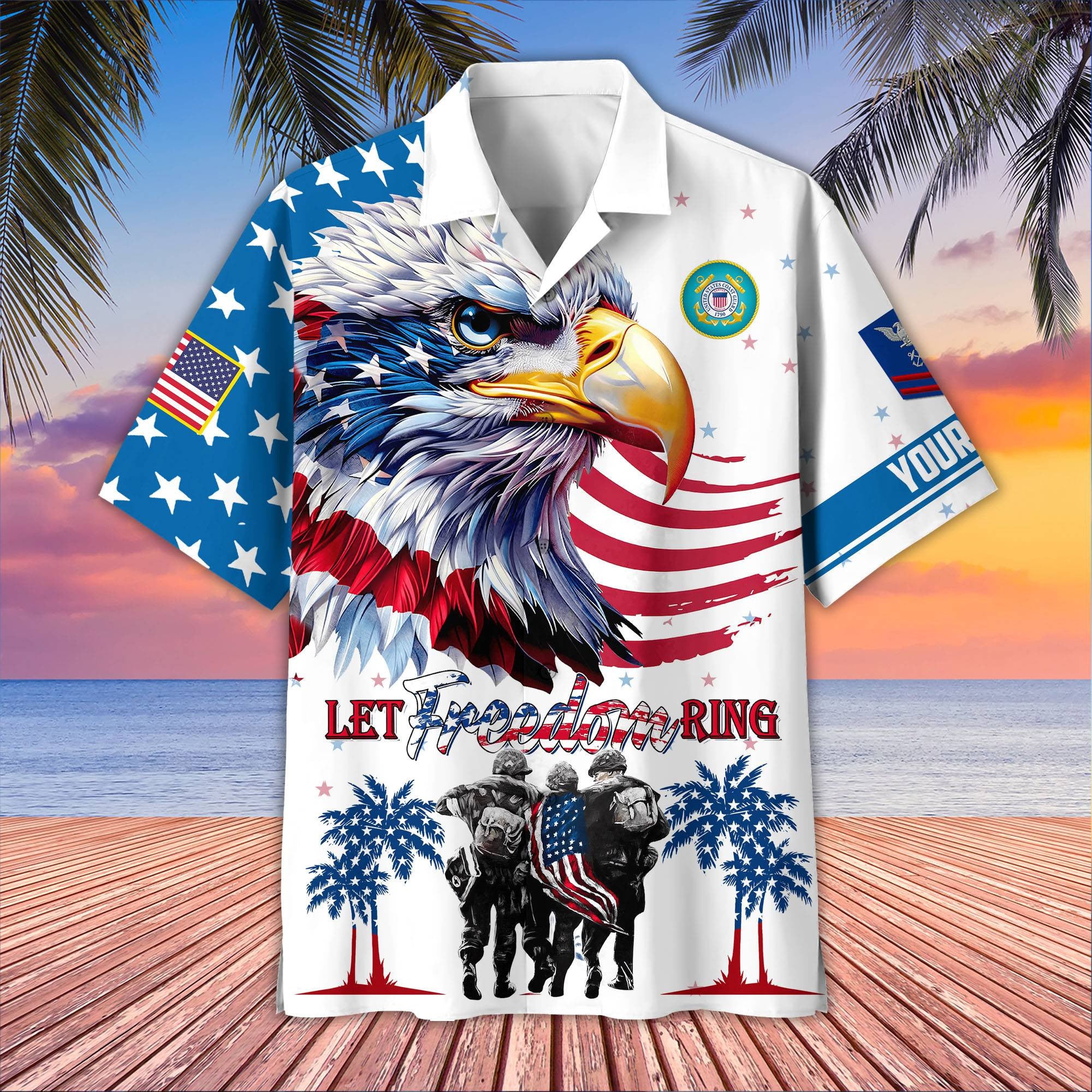 Premium Custom USCG Hawaiian Shirt VPVC405705, Gifts For Coast Guard Veteran, Best Gifts On Father's Day, Armed Forces Day, Independence Day, Veterans Day.