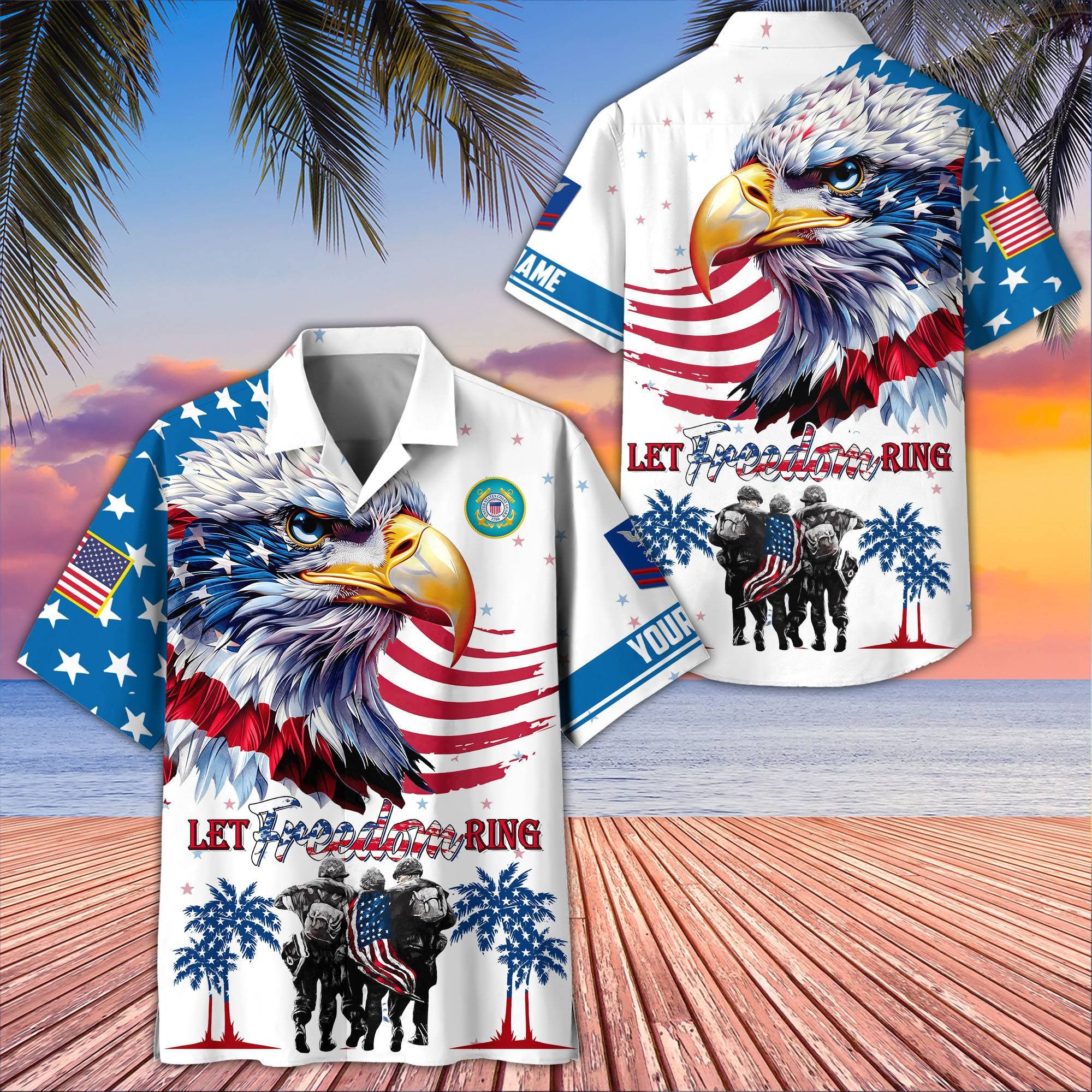 Premium Custom USCG Hawaiian Shirt VPVC405705, Gifts For Coast Guard Veteran, Best Gifts On Father's Day, Armed Forces Day, Independence Day, Veterans Day.