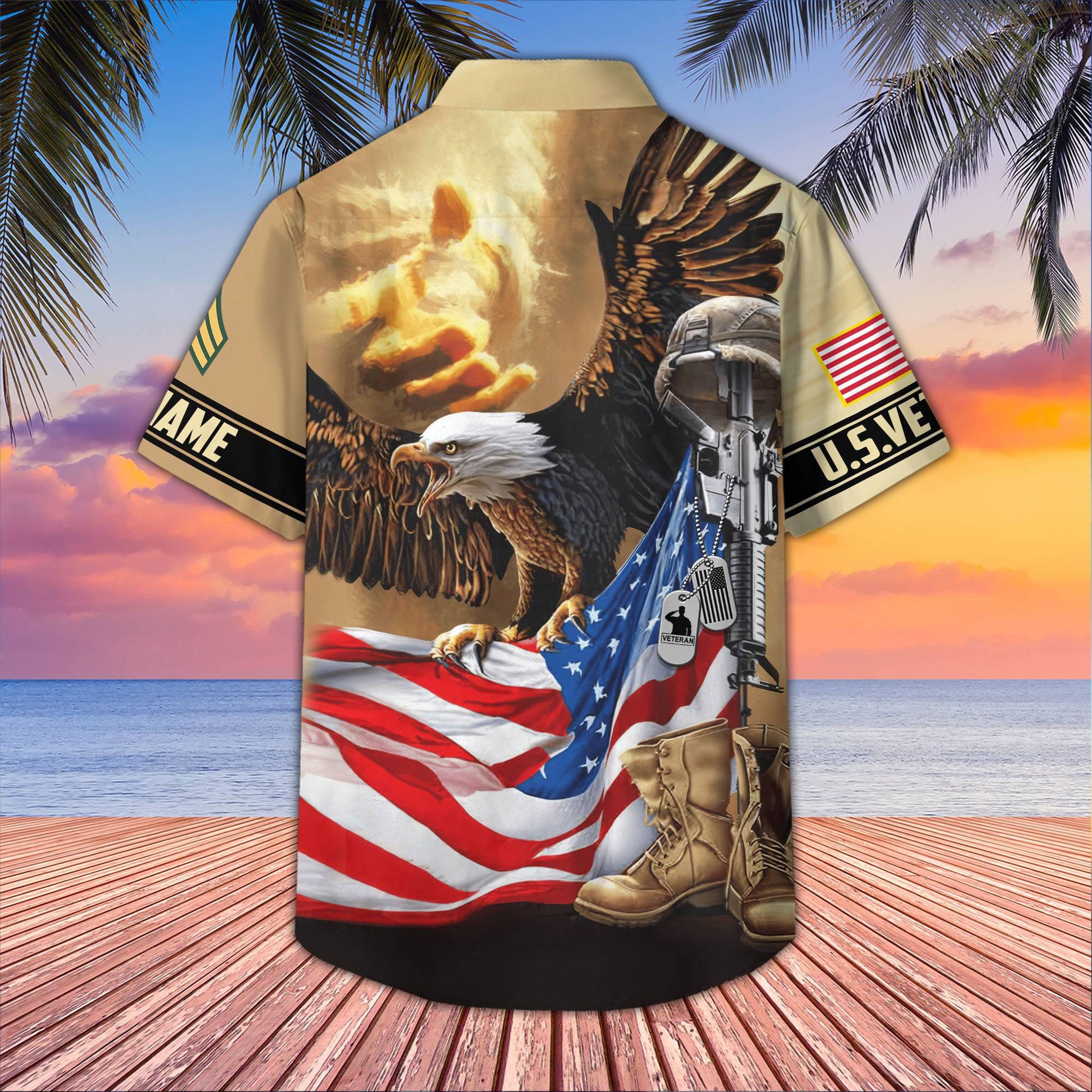 Premium Custom US Veteran Hawaiian Shirt VPVC405407, Gifts For US Veteran, Best Gifts On Father's Day, Armed Forces Day, Independence Day, Veterans Day.