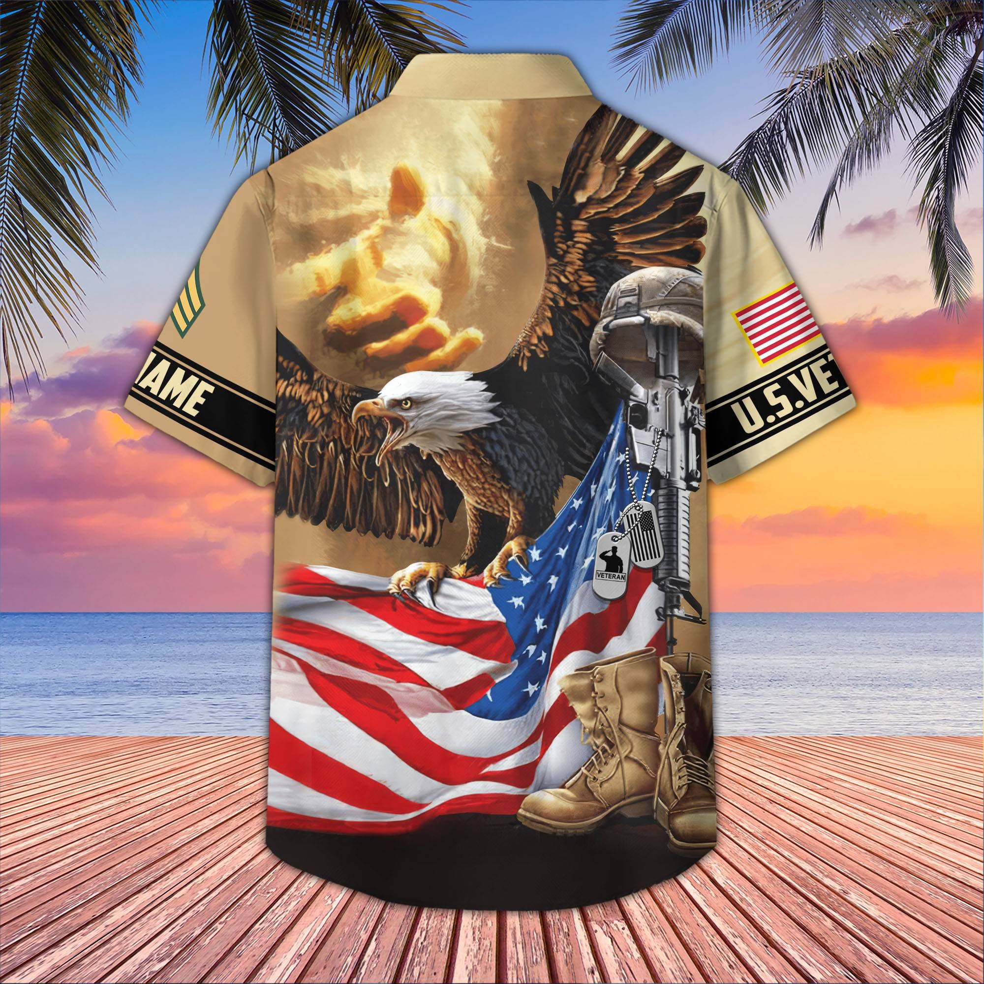 Premium Custom US Veteran Hawaiian Shirt VPVC405407, Gifts For US Veteran, Best Gifts On Father's Day, Armed Forces Day, Independence Day, Veterans Day.