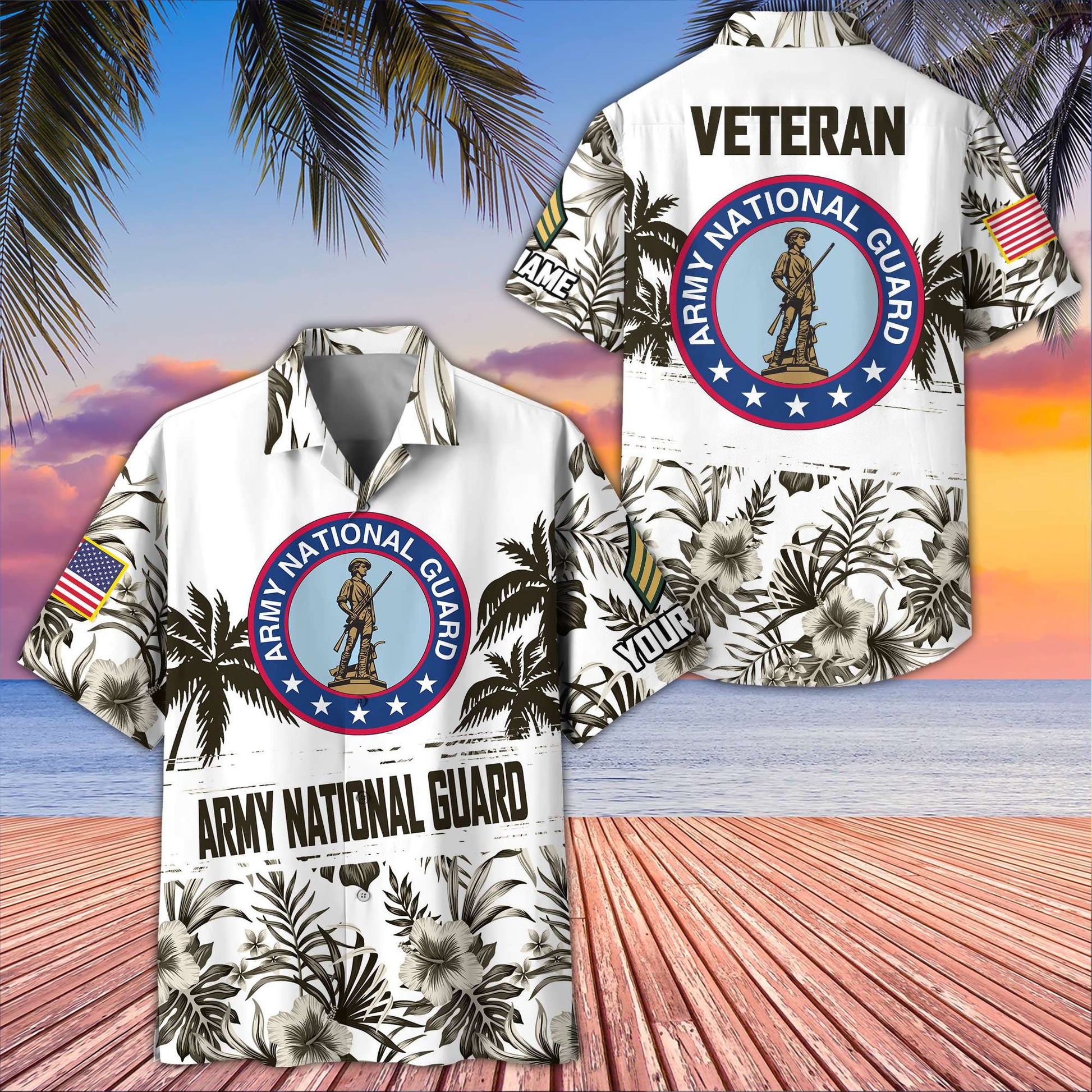 US Army Custom National Guard Hawaiian Shirt VPVC405308, Gifts For Army National Guard Veteran, Best Gifts On Father's Day, Armed Forces Day, Independence Day, Veterans Day.