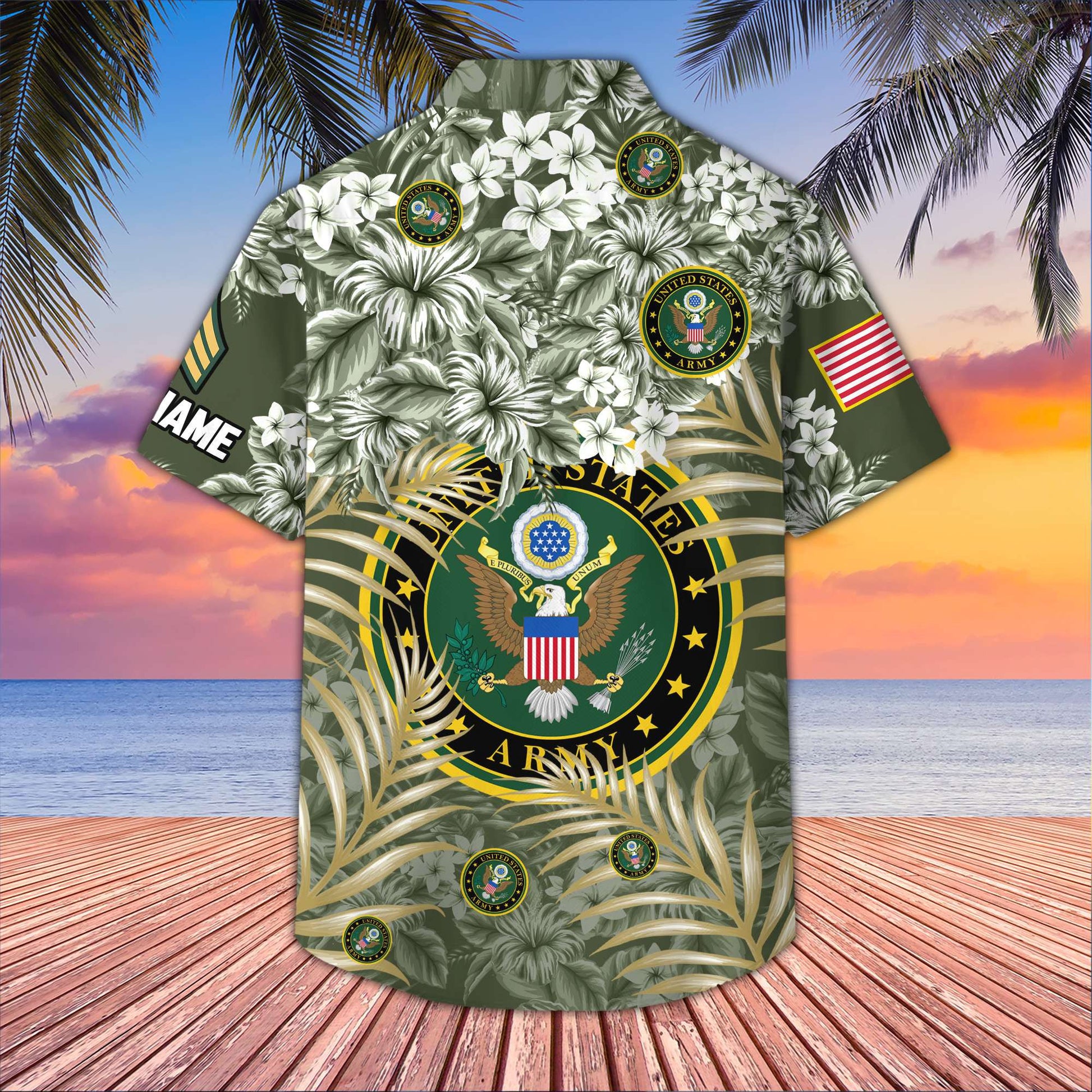 Premium Custom US Army Hawaiian Shirt VPVC405201, Gifts For Army Veteran, Best Gifts On Father's Day, Armed Forces Day, Independence Day, Veterans Day.