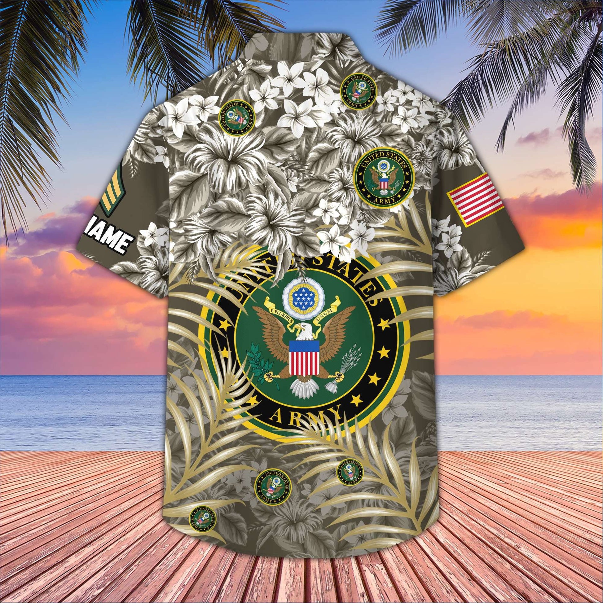 Premium Custom US Army Hawaiian Shirt VPVC405210, Gifts For Army Veteran, Best Gifts On Father's Day, Armed Forces Day, Independence Day, Veterans Day.