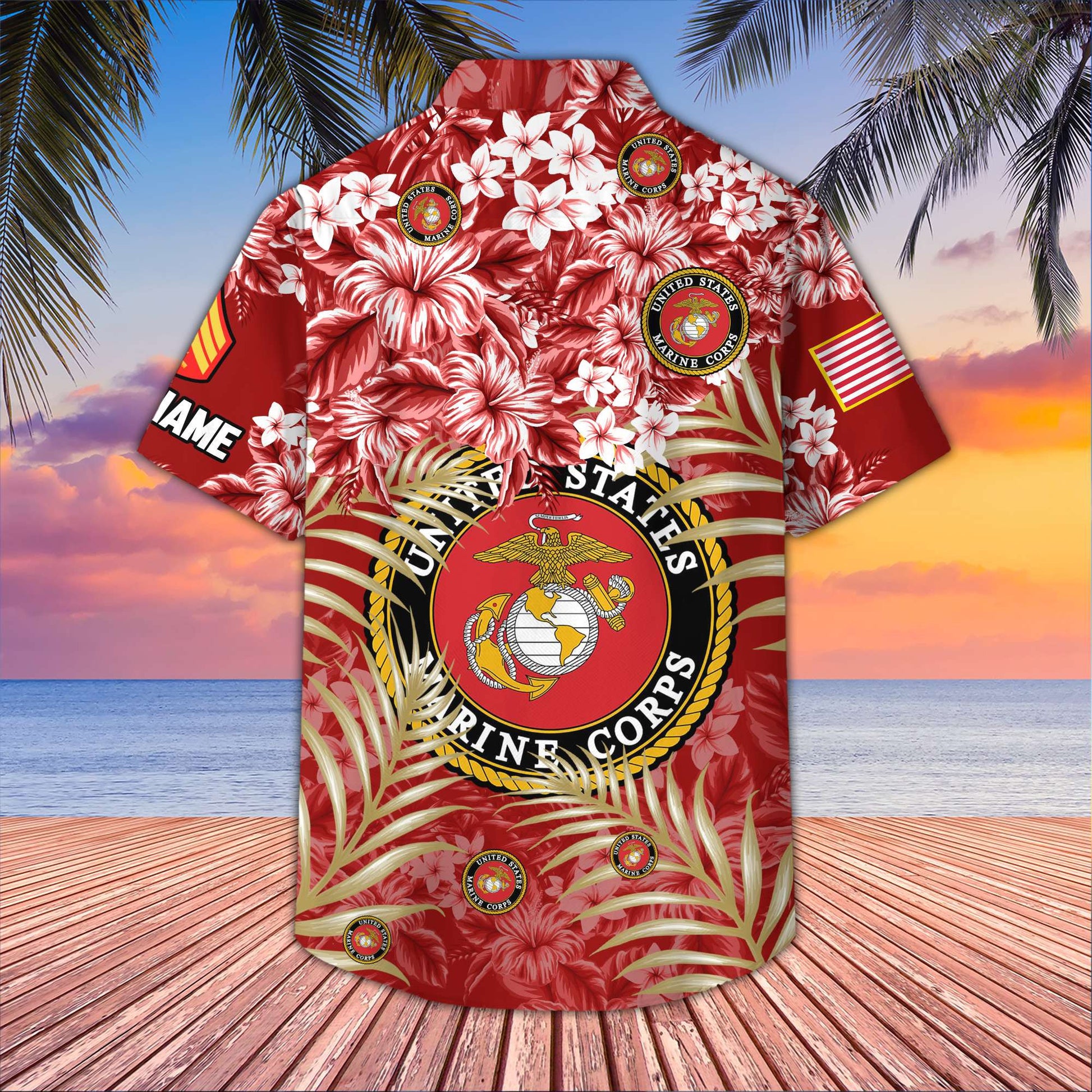 Premium Custom USMC Hawaiian Shirt VPVC405203, Gifts For Marine Veteran, Best Gifts On Father's Day, Armed Forces Day, Independence Day, Veterans Day.