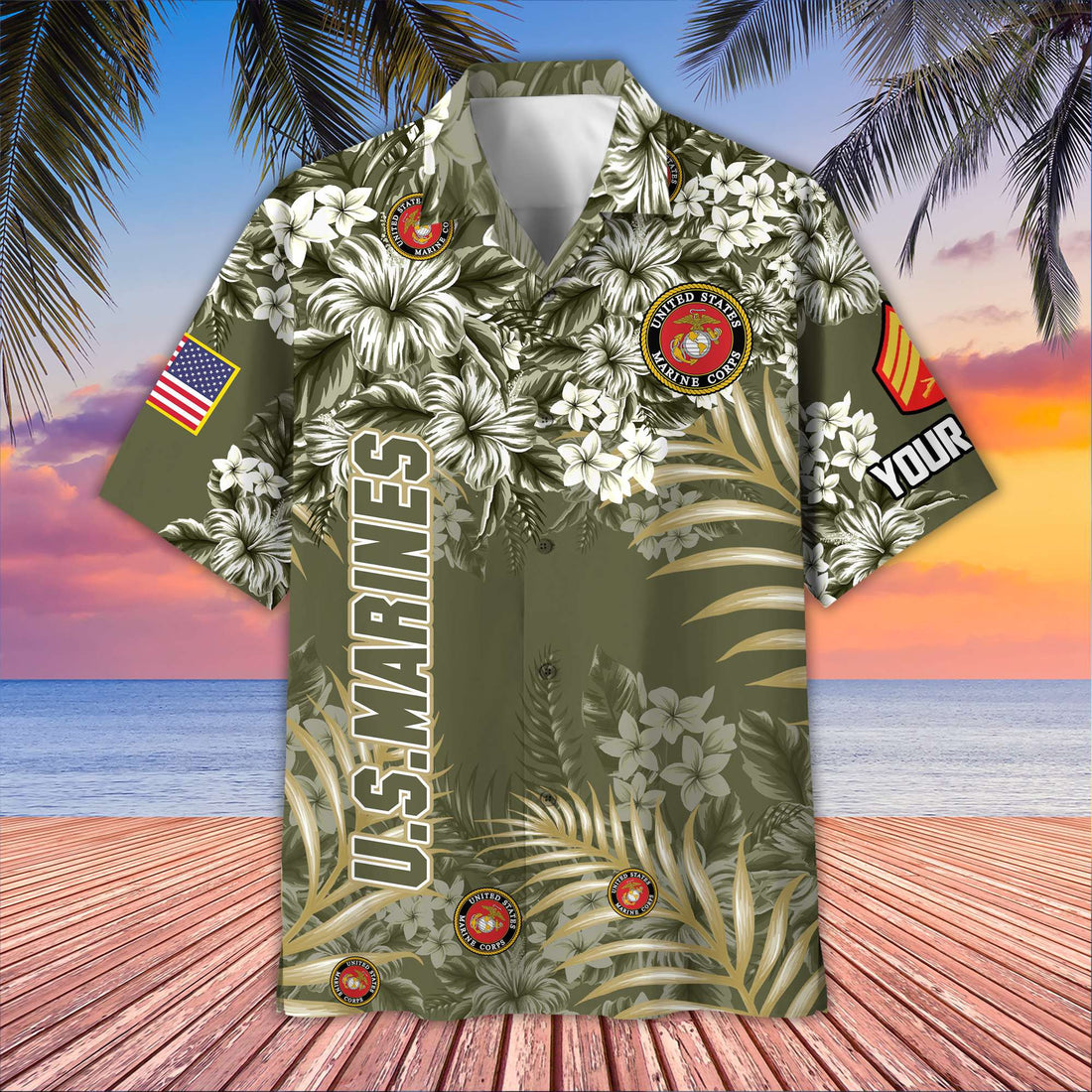Premium Custom USMC Hawaiian Shirt VPVC405211, Gifts For Marine Veteran, Best Gifts On Father's Day, Armed Forces Day, Independence Day, Veterans Day.