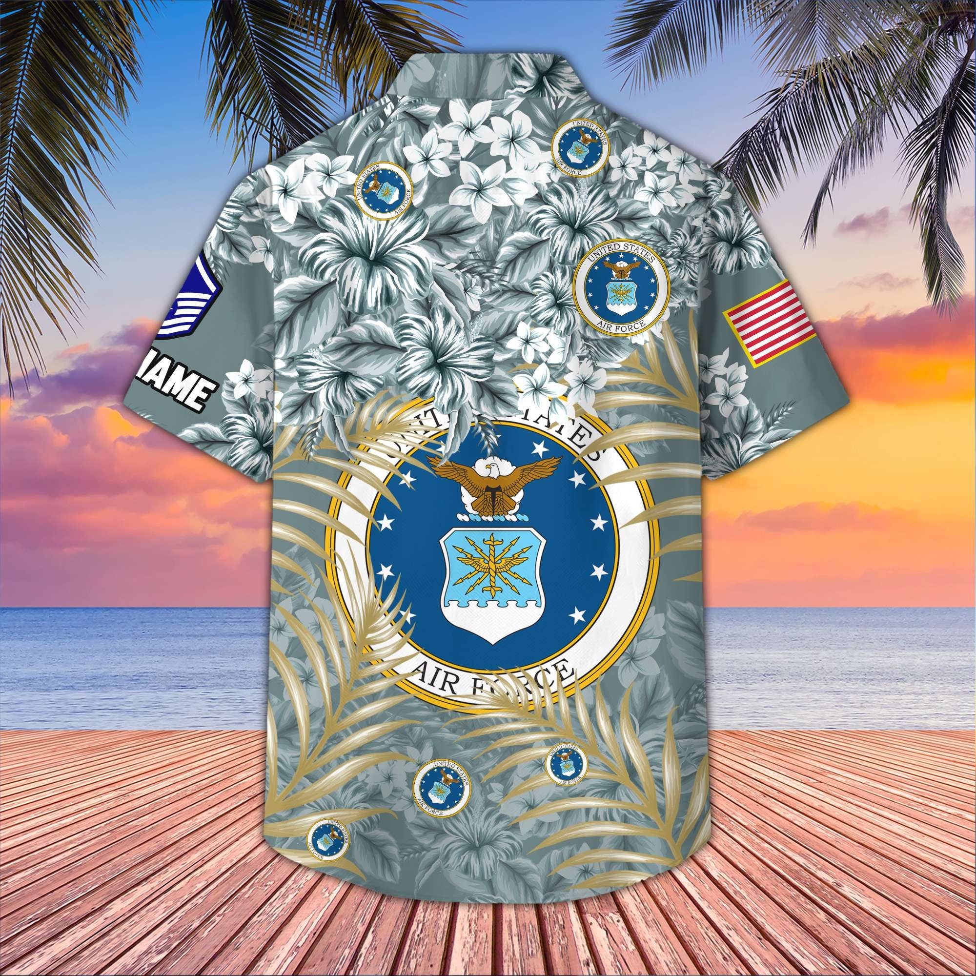 Premium Custom USAF Hawaiian Shirt VPVC405204, Gifts For Air Force Veteran, Best Gifts On Father's Day, Armed Forces Day, Independence Day, Veterans Day.