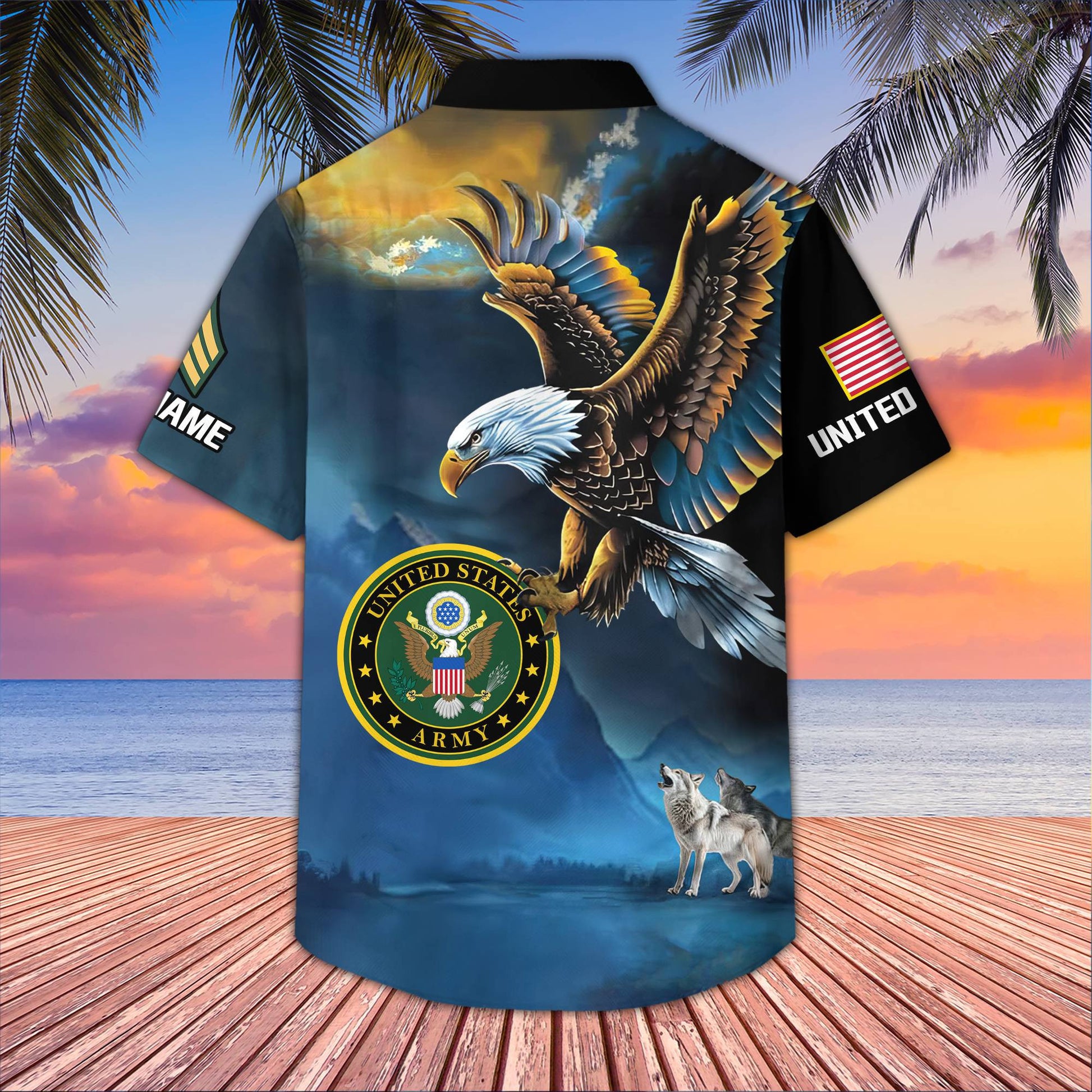 Unique Custom Name, Rank, US Army Hawaiian Shirt VPVC406801, Gifts For Army Veteran, Best Gifts On Father's Day, Independence Day, Veterans Day.