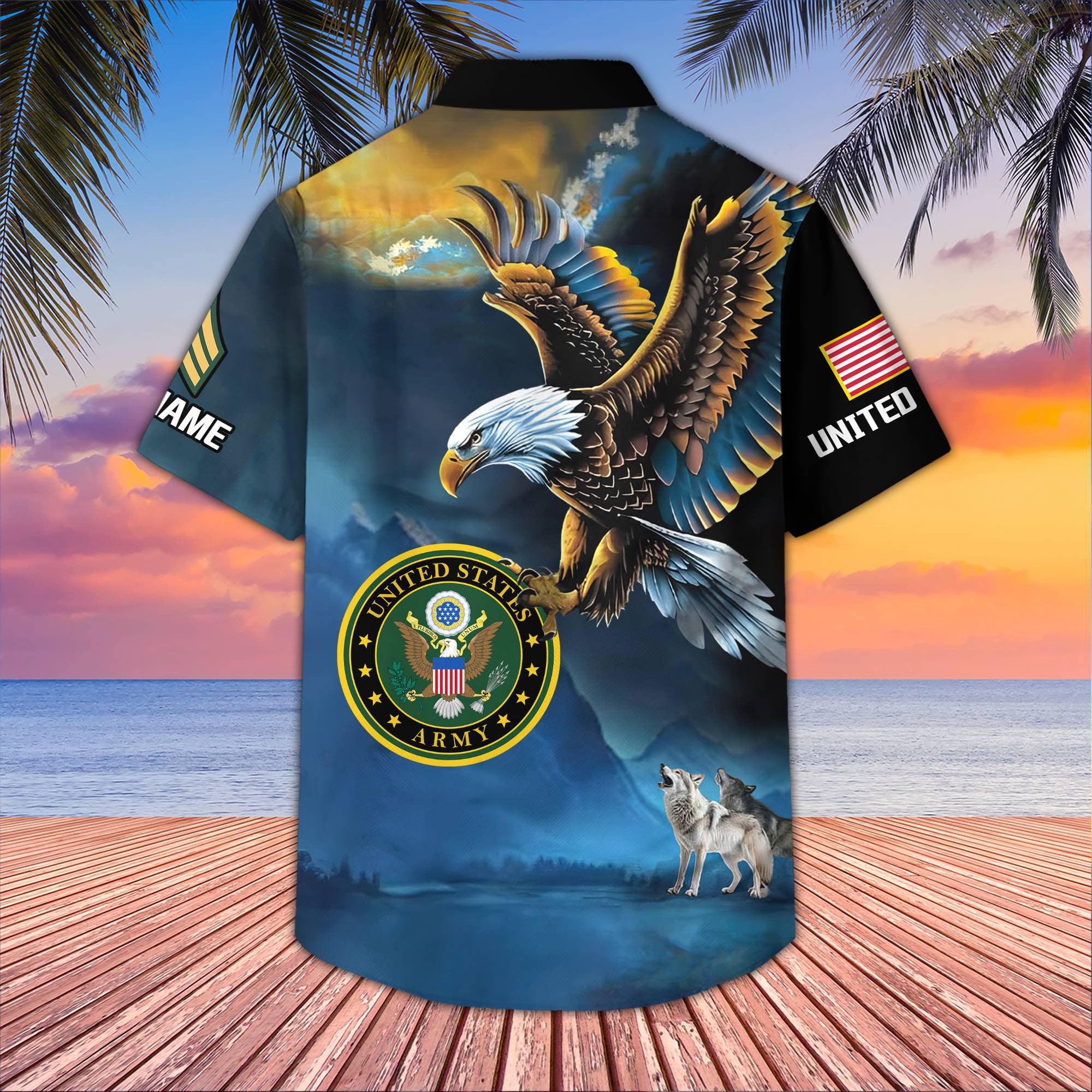 Unique Custom Name, Rank, US Army Hawaiian Shirt VPVC406801, Gifts For Army Veteran, Best Gifts On Father's Day, Independence Day, Veterans Day.