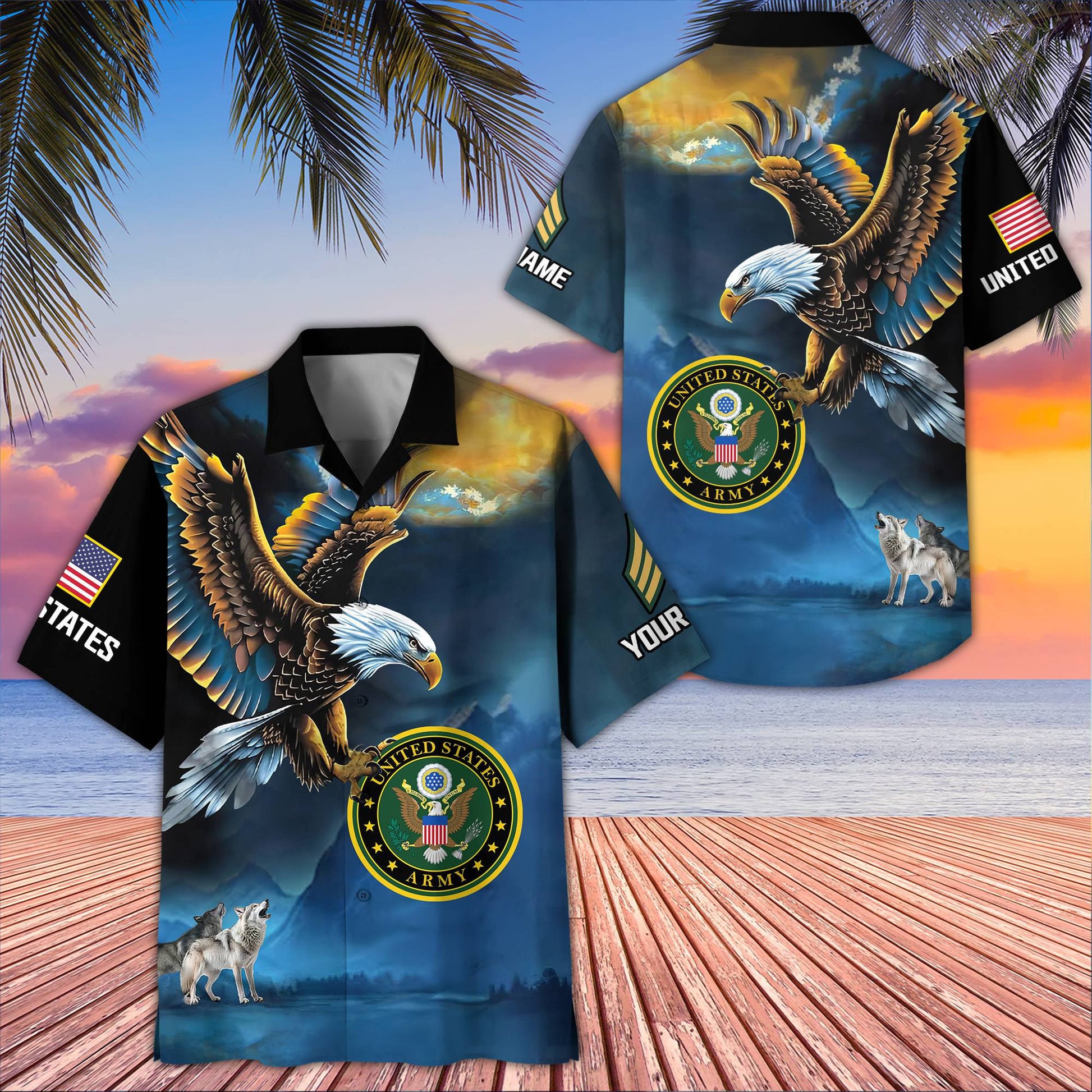 Unique Custom Name, Rank, US Army Hawaiian Shirt VPVC406801, Gifts For Army Veteran, Best Gifts On Father's Day, Independence Day, Veterans Day.