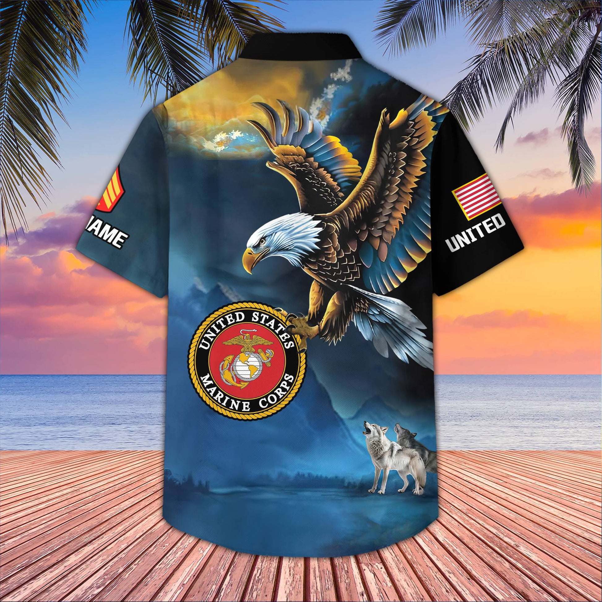 Unique Custom Name, Rank, USMC Hawaiian Shirt VPVC406803, Gifts For Marine Veteran, Best Gifts On Father's Day, Independence Day, Veterans Day.