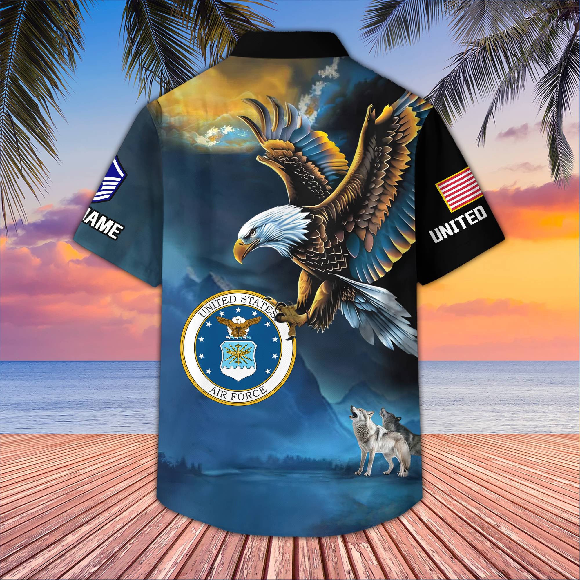 Unique Custom Name, Rank, USAF Hawaiian Shirt VPVC406804, Gifts For Air Force Veteran, Best Gifts On Father's Day, Independence Day, Veterans Day.