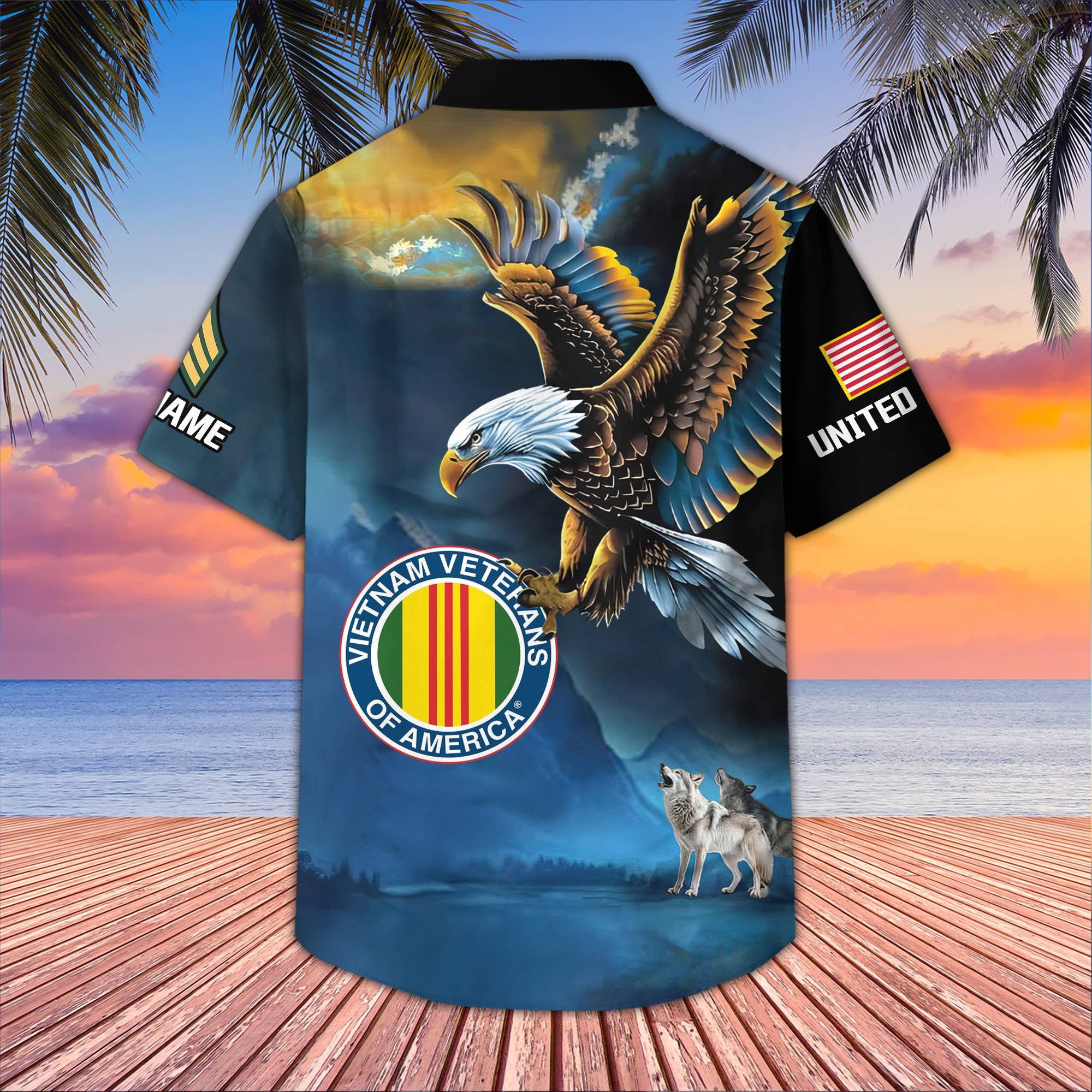 Unique Custom Name, Rank, Vietnam Veteran Hawaiian Shirt VPVC406806, Gifts For Vietnam Veteran, Best Gifts On Father's Day, Independence Day, Veterans Day.