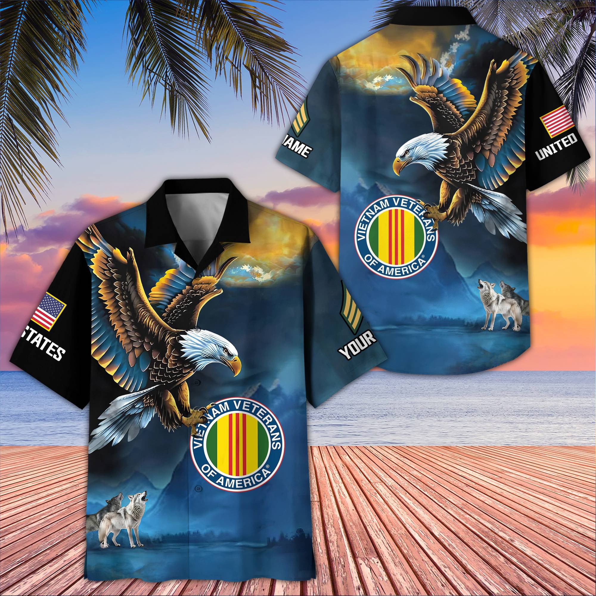 Unique Custom Name, Rank, Vietnam Veteran Hawaiian Shirt VPVC406806, Gifts For Vietnam Veteran, Best Gifts On Father's Day, Independence Day, Veterans Day.