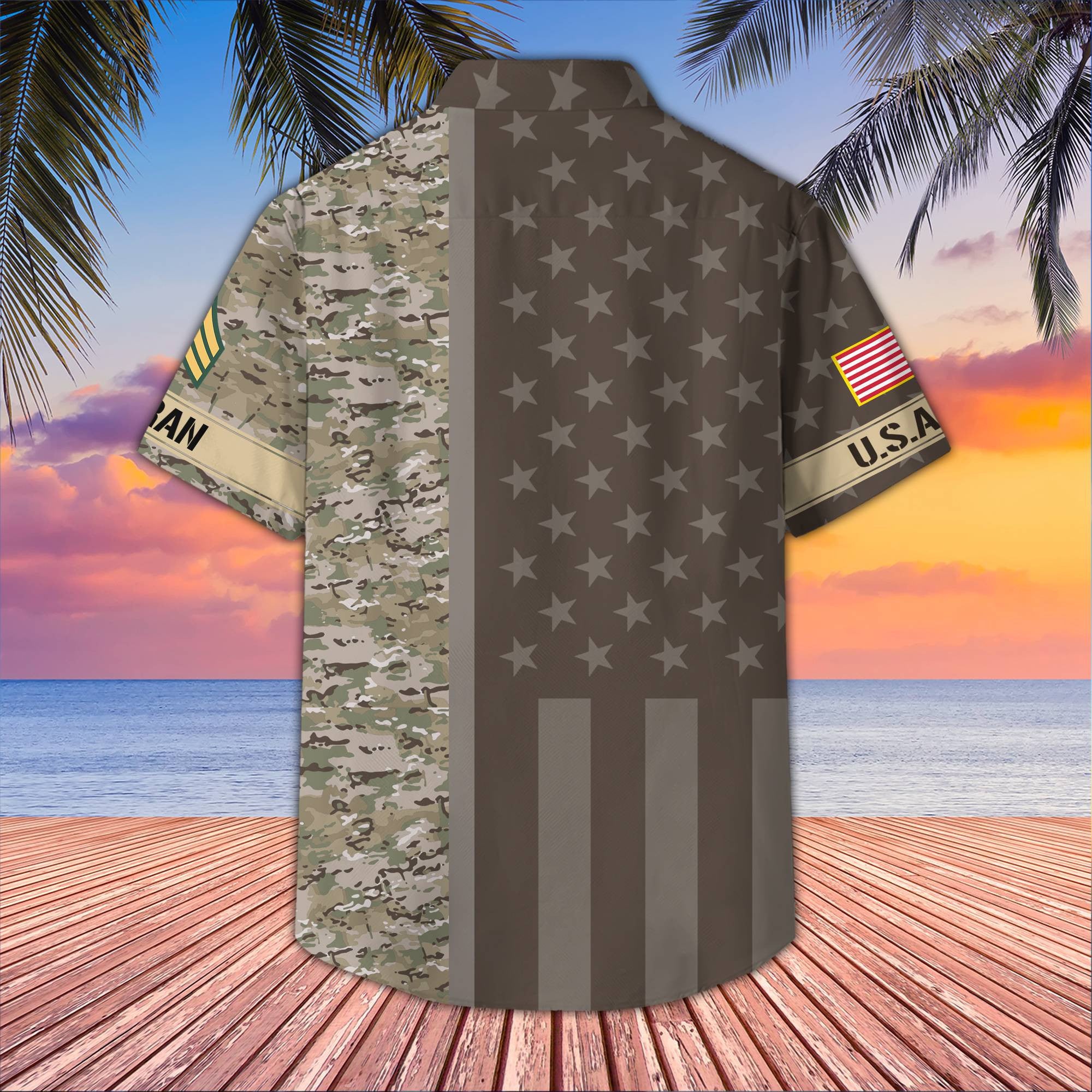 Premium Custom US Army Hawaiian Shirt VPVC406501, Gifts For Army Veteran, Best Gifts On Father's Day, Armed Forces Day, Independence Day, Veterans Day.