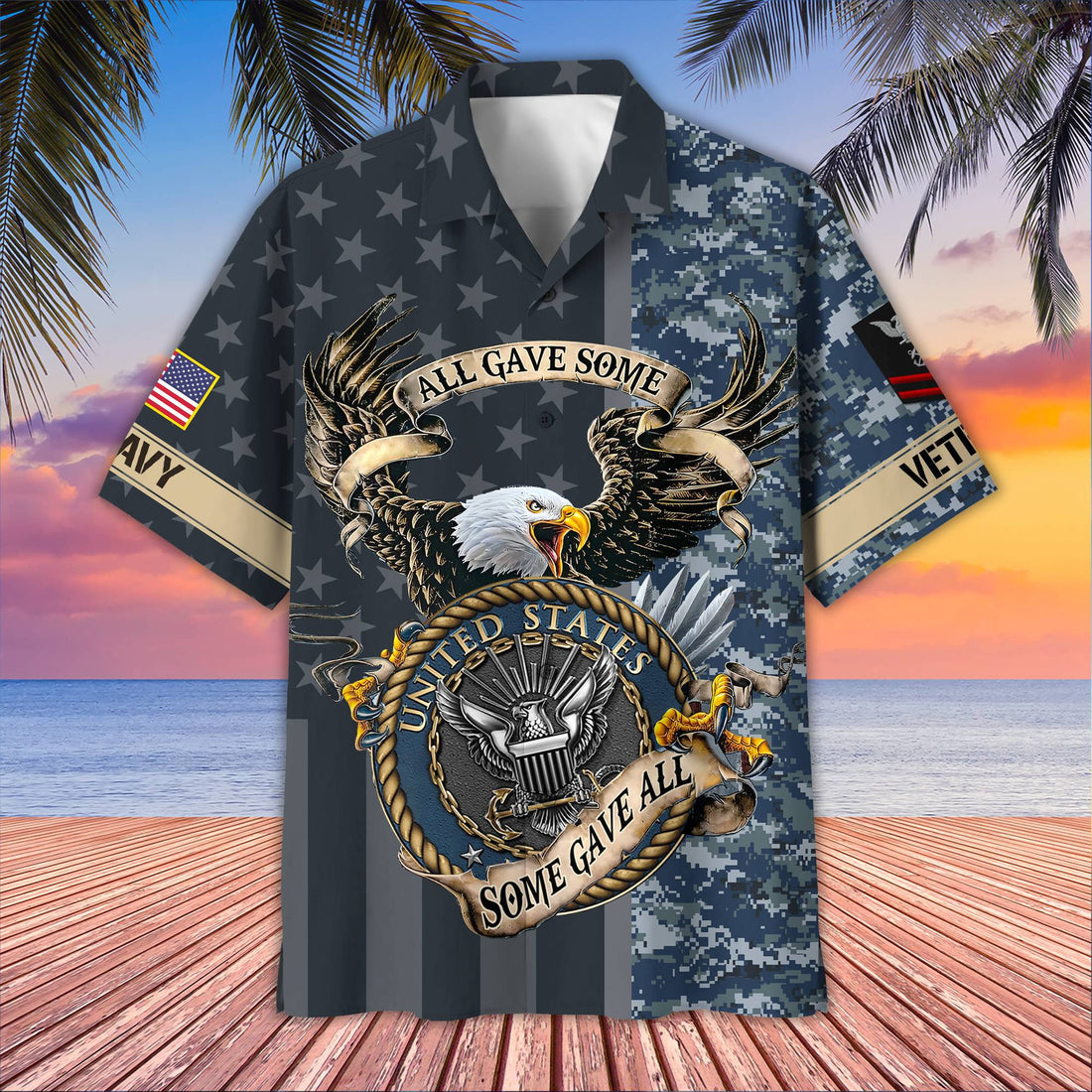 Premium Custom US Navy Hawaiian Shirt VPVC406502, Gifts For Navy Veteran, Best Gifts On Father's Day, Armed Forces Day, Independence Day, Veterans Day.
