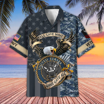 Premium Custom US Navy Hawaiian Shirt VPVC406502, Gifts For Navy Veteran, Best Gifts On Father's Day, Armed Forces Day, Independence Day, Veterans Day.