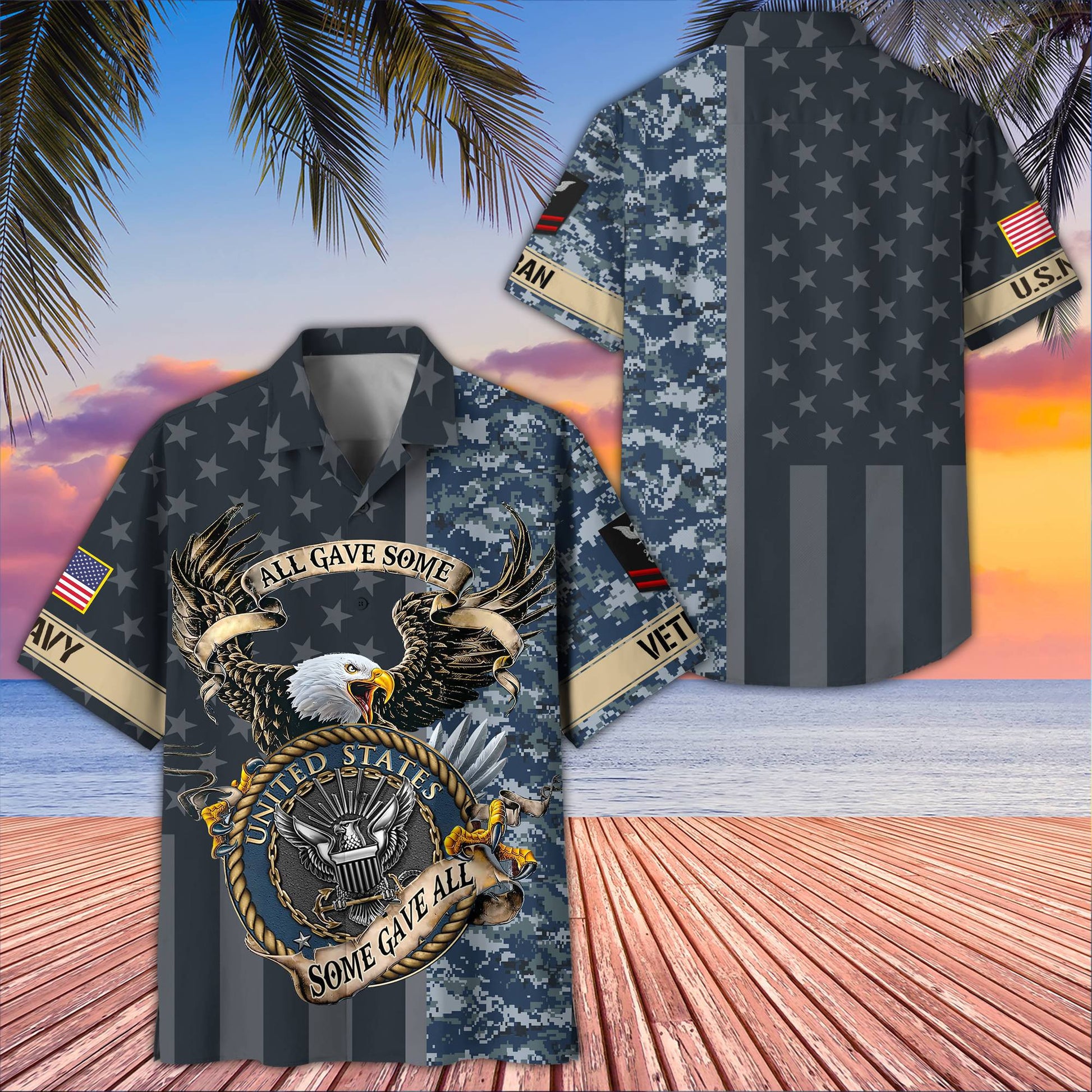Premium Custom US Navy Hawaiian Shirt VPVC406502, Gifts For Navy Veteran, Best Gifts On Father's Day, Armed Forces Day, Independence Day, Veterans Day.