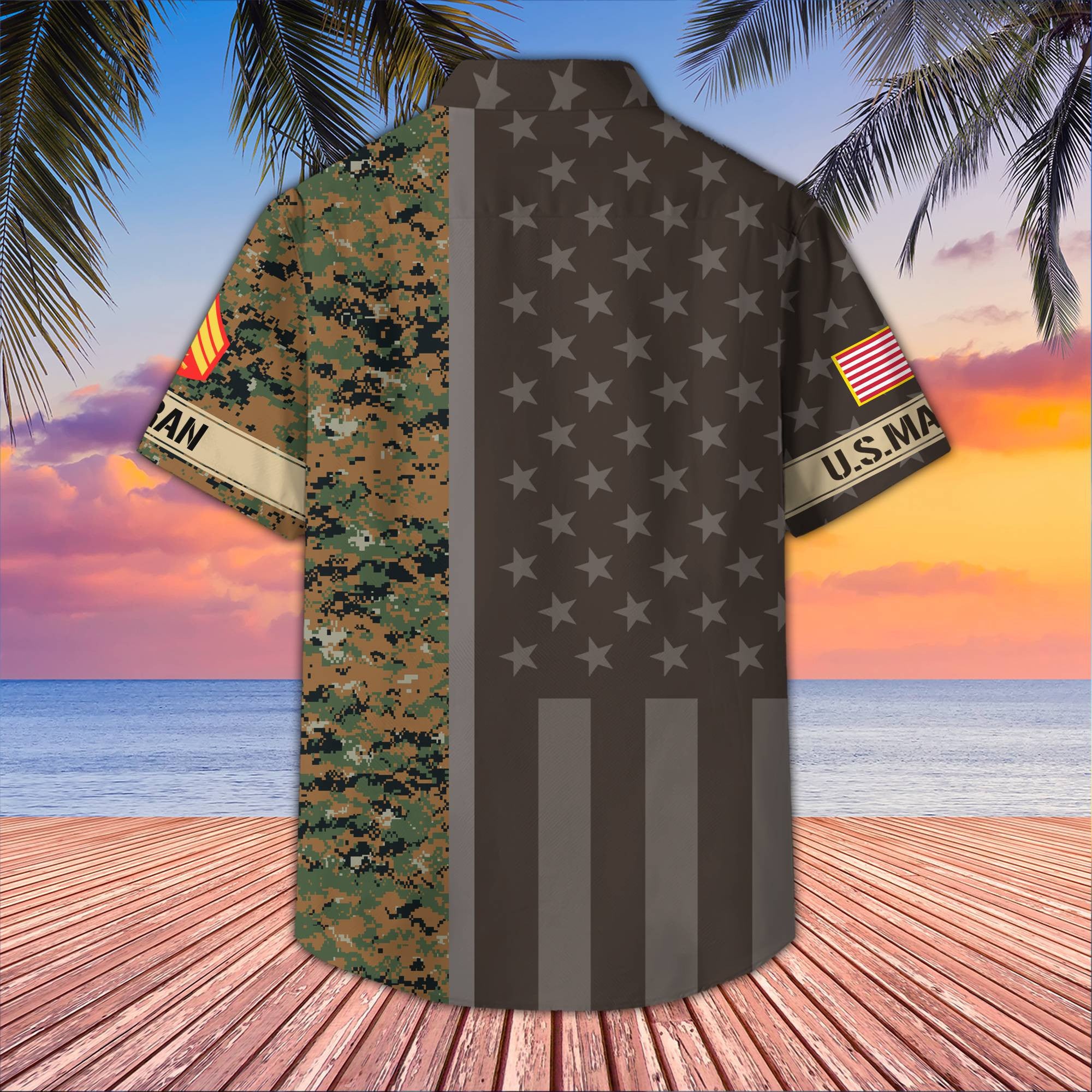 Premium Custom USMC Hawaiian Shirt VPVC406503, Gifts For Marine Veteran, Best Gifts On Father's Day, Armed Forces Day, Independence Day, Veterans Day.