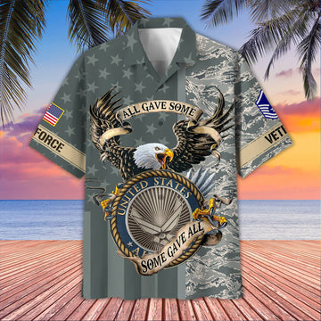 Premium Custom USAF Hawaiian Shirt VPVC406504, Gifts For Air Force Veteran, Best Gifts On Father's Day, Armed Forces Day, Independence Day, Veterans Day.