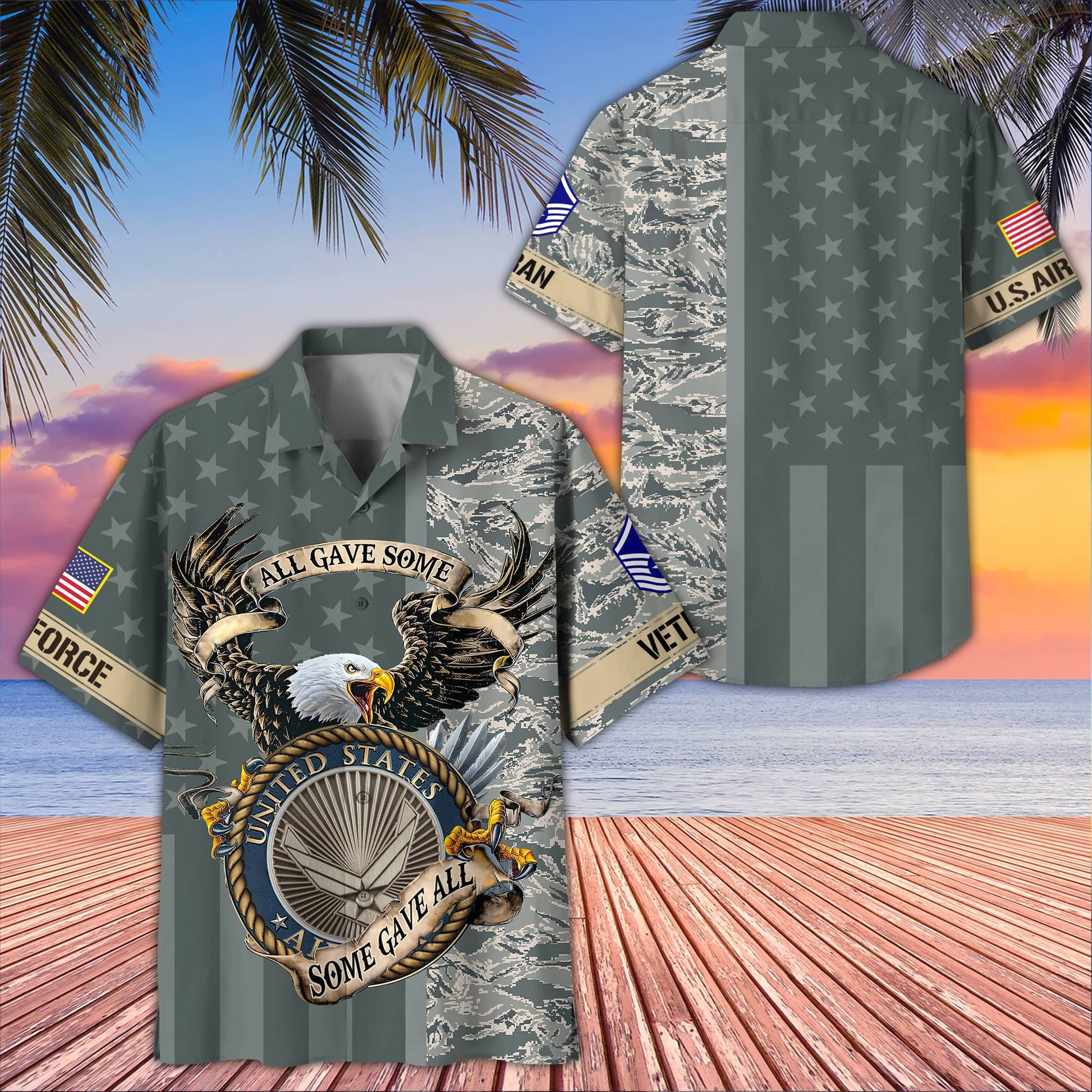 Premium Custom USAF Hawaiian Shirt VPVC406504, Gifts For Air Force Veteran, Best Gifts On Father's Day, Armed Forces Day, Independence Day, Veterans Day.