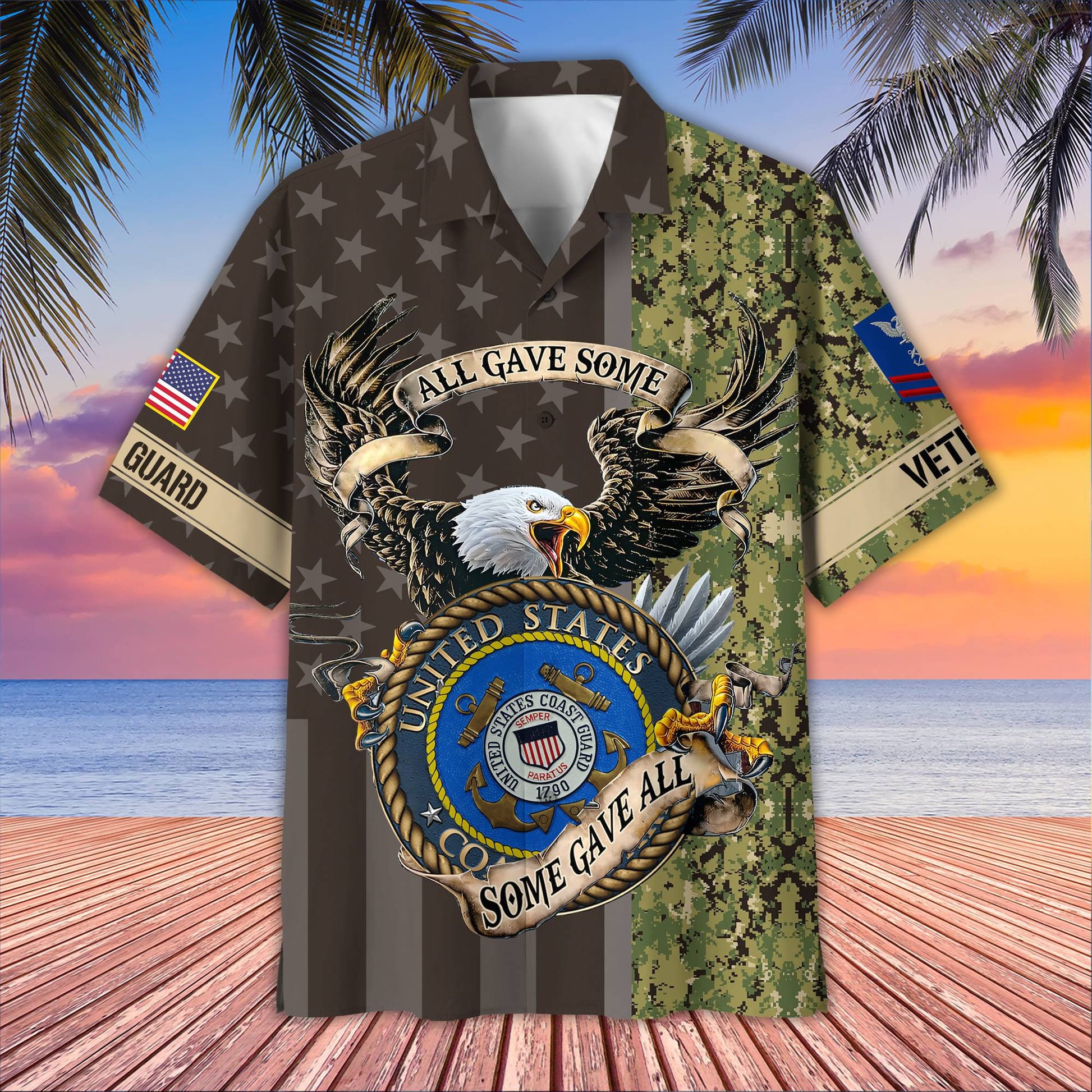 Premium Custom USCG Hawaiian Shirt VPVC406505, Gifts For Coast Guard Veteran, Best Gifts On Father's Day, Armed Forces Day, Independence Day, Veterans Day.