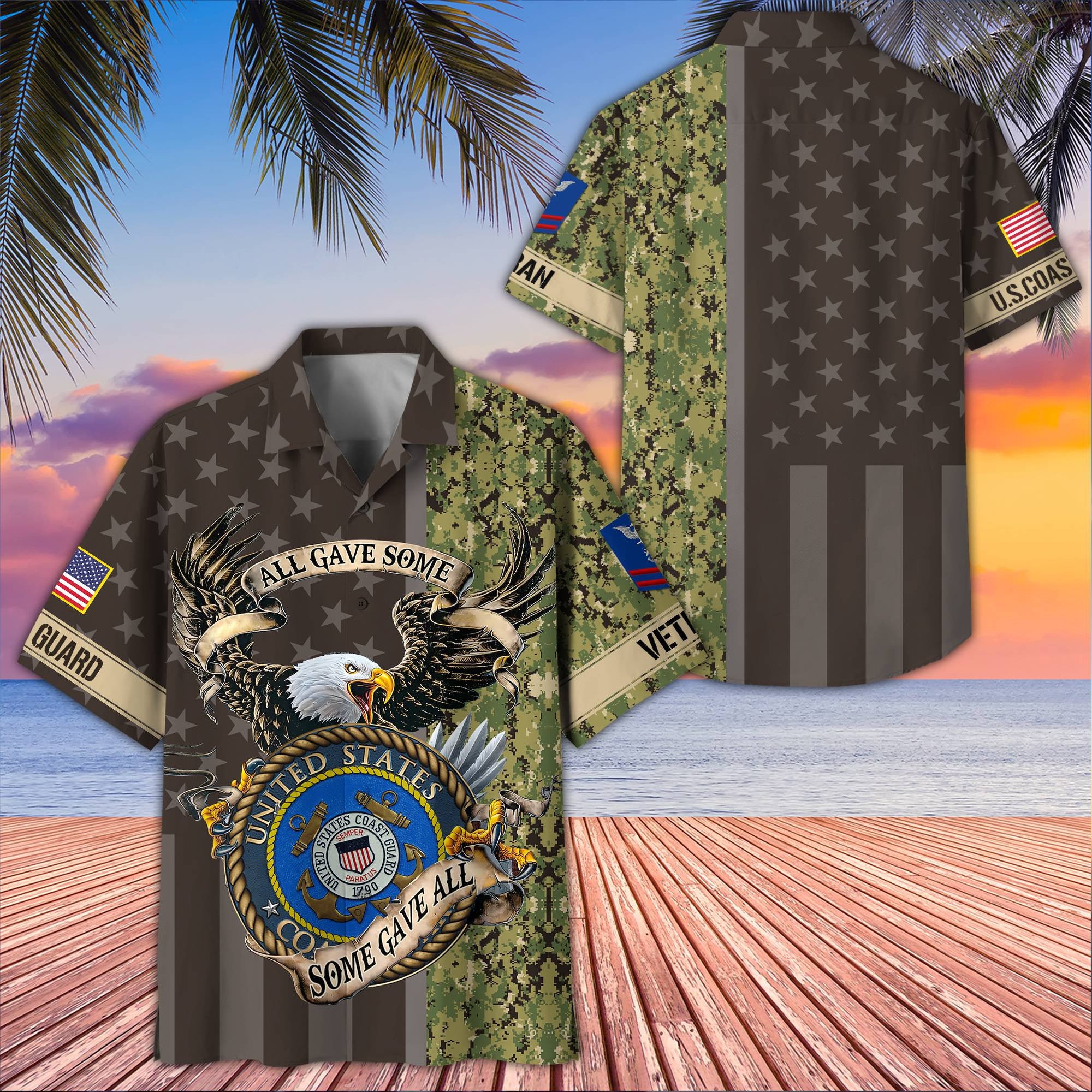 Premium Custom USCG Hawaiian Shirt VPVC406505, Gifts For Coast Guard Veteran, Best Gifts On Father's Day, Armed Forces Day, Independence Day, Veterans Day.