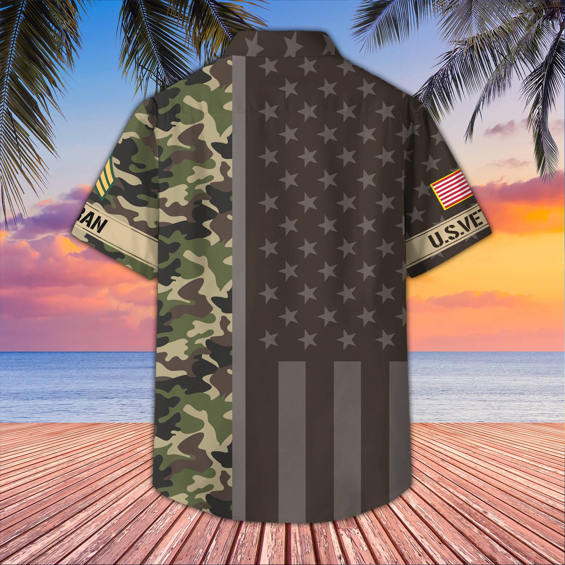 Premium Custom US Veteran Hawaiian Shirt VPVC406507, Gifts For US Veteran, Best Gifts On Father's Day, Armed Forces Day, Independence Day, Veterans Day.