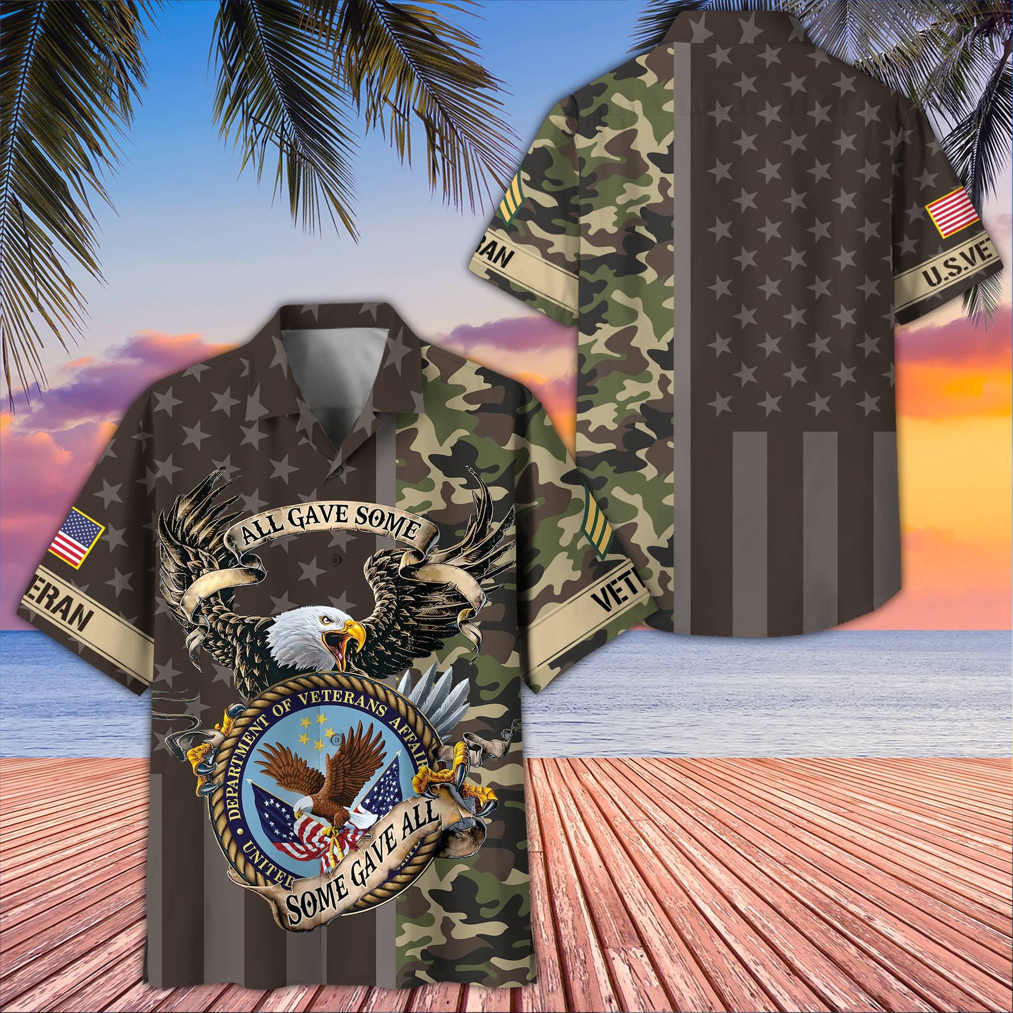 Premium Custom US Veteran Hawaiian Shirt VPVC406507, Gifts For US Veteran, Best Gifts On Father's Day, Armed Forces Day, Independence Day, Veterans Day.