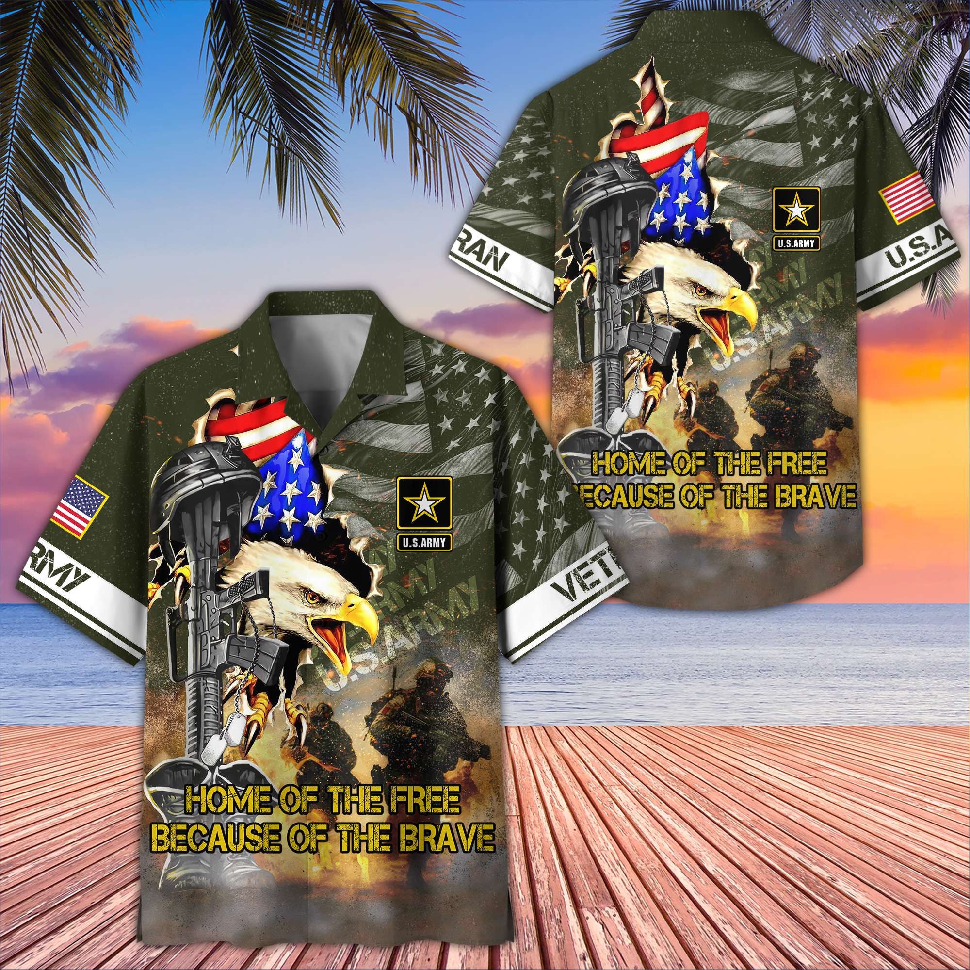 US Army Hawaiian Shirt VPVC406401, Gifts For Army Veteran, Best Gifts On Father's Day, Armed Forces Day, Independence Day, Veterans Day.